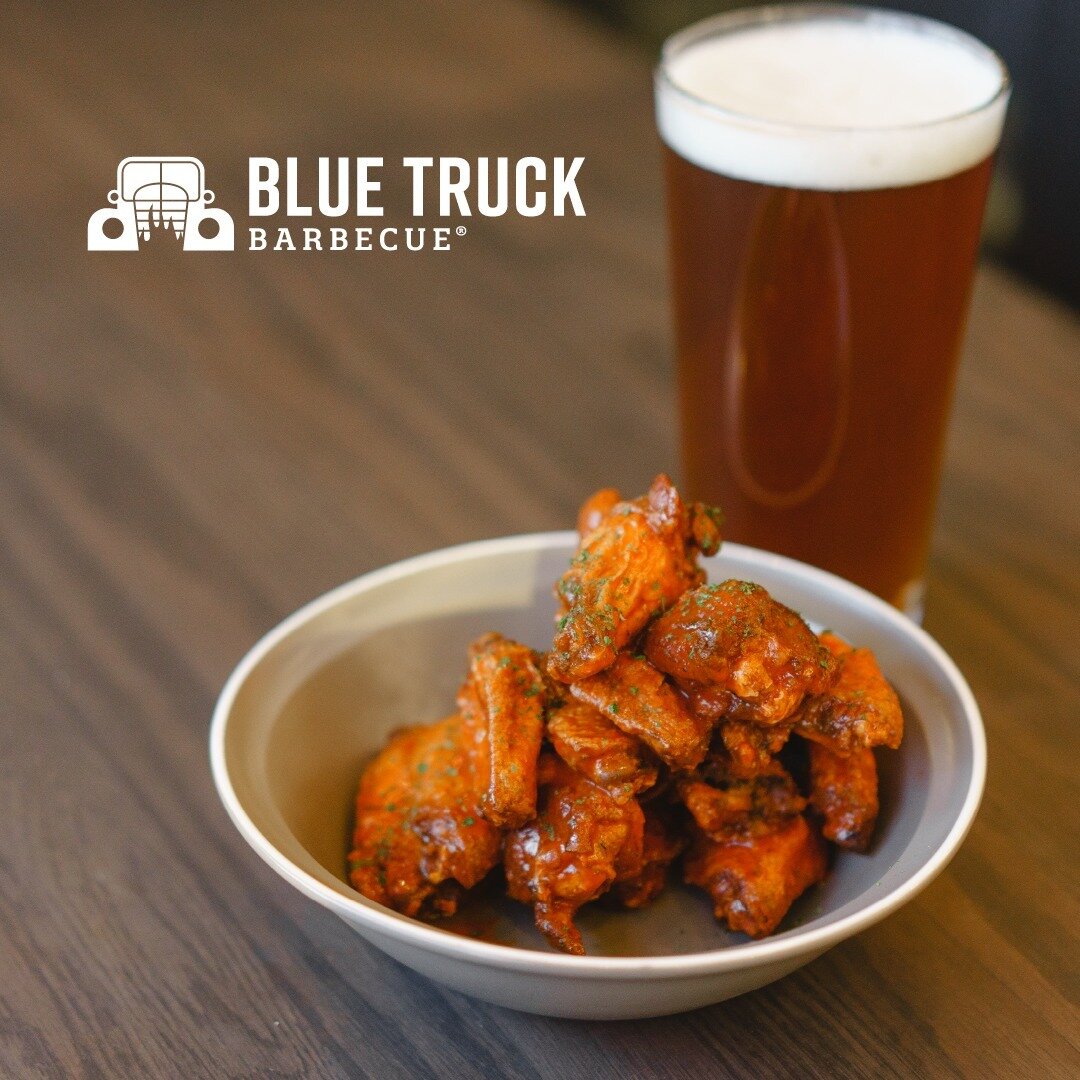 It's'🍗 Wing Tuesdays 🍗 here at the Blue Truck Barbecue, and we've got 7 amazing flavours for you to choose from: Hot 🌶️, EXTRA hot 🧨, BBQ ♨️, Smoked Garlic 🧄, Salt 'n' Pepper 🧂, Honey Garlic 🍯🧄, and classic Cajun ⚜️. Come on in and enjoy 30% 