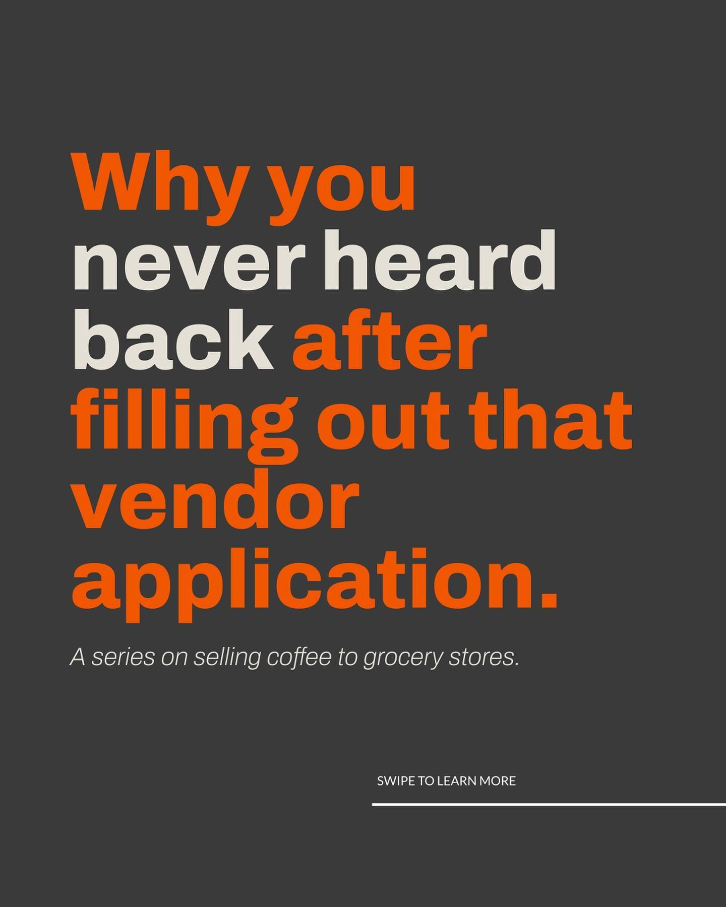 In my first wholesale coffee sales role, I got all excited after I finished filling out that first grocery vendor application. As soon as I hit the SUBMIT button, I could almost hear that classic money sound, &quot;CHA-CHING&quot; hitting my bank fro