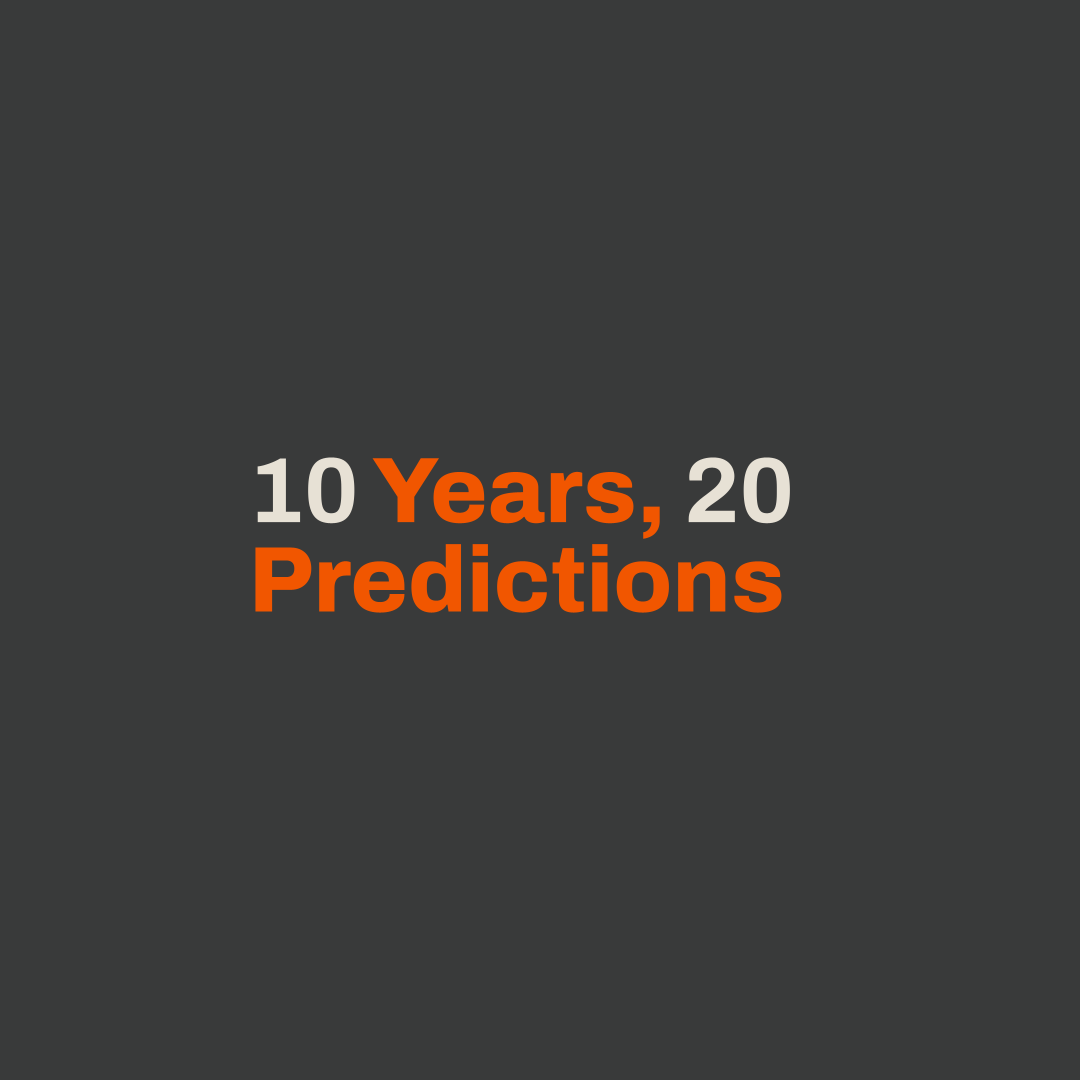 10 Years, 20 Predictions