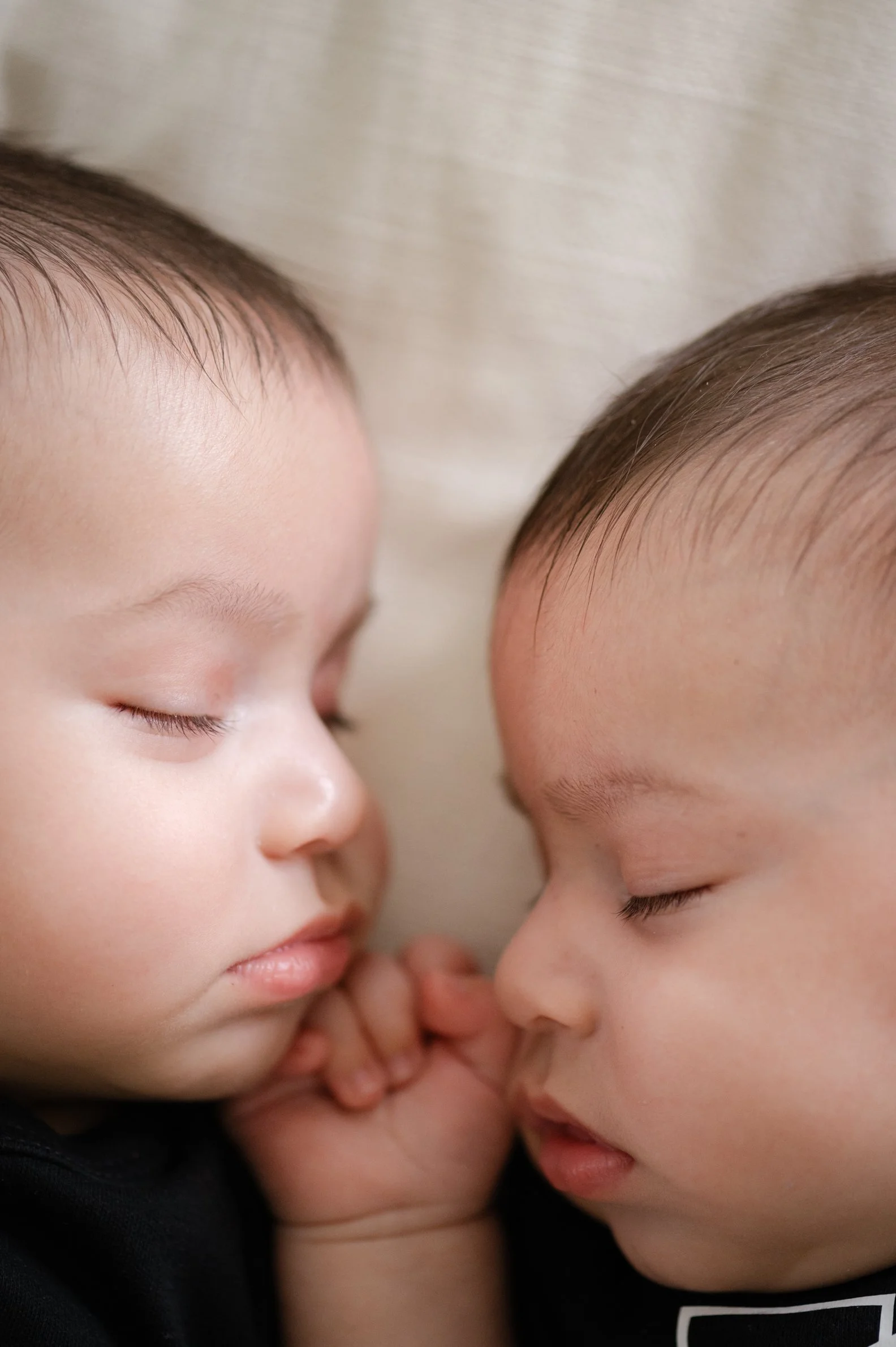 newborn photo session with identical twins