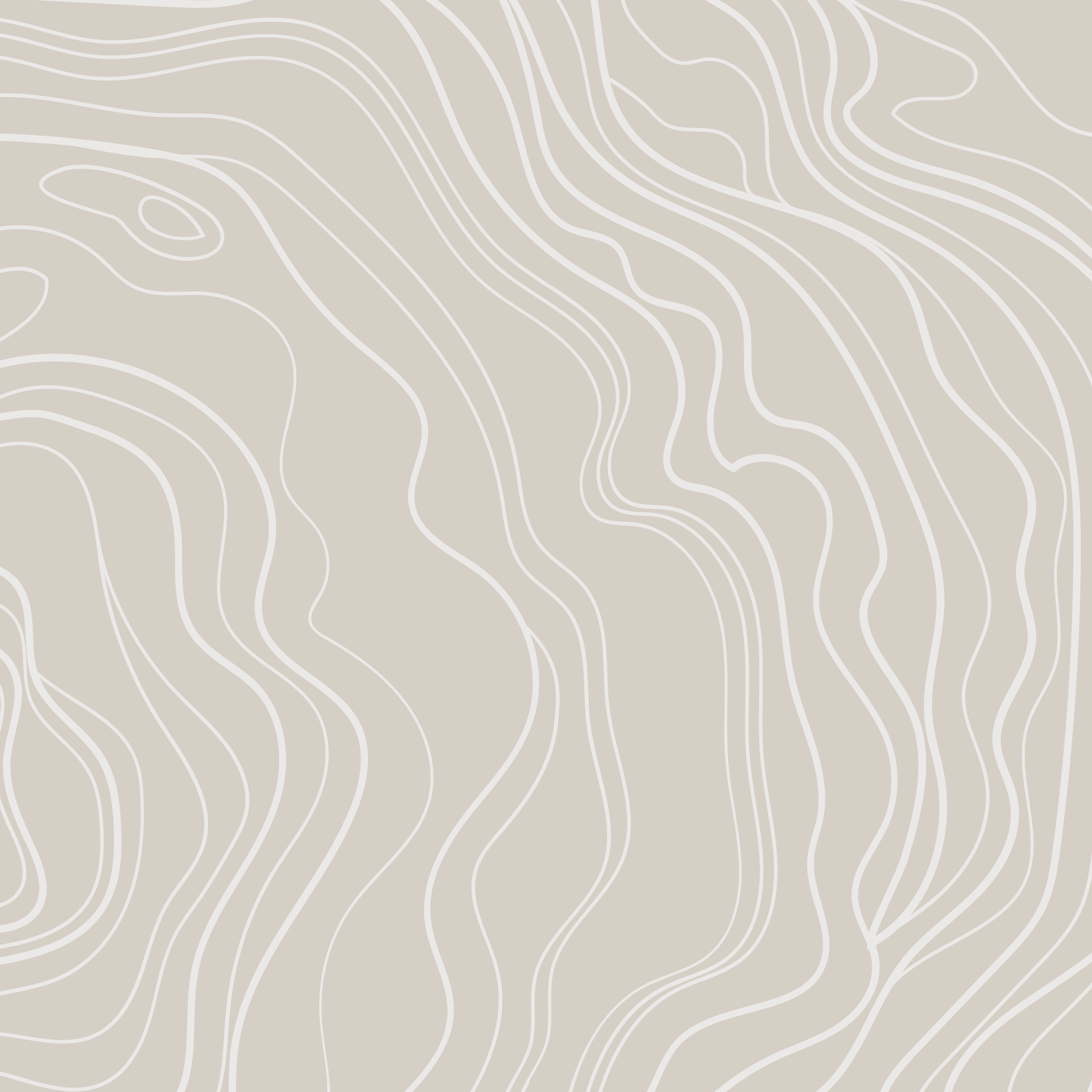 Topographic contour map with beige background and white contour lines.