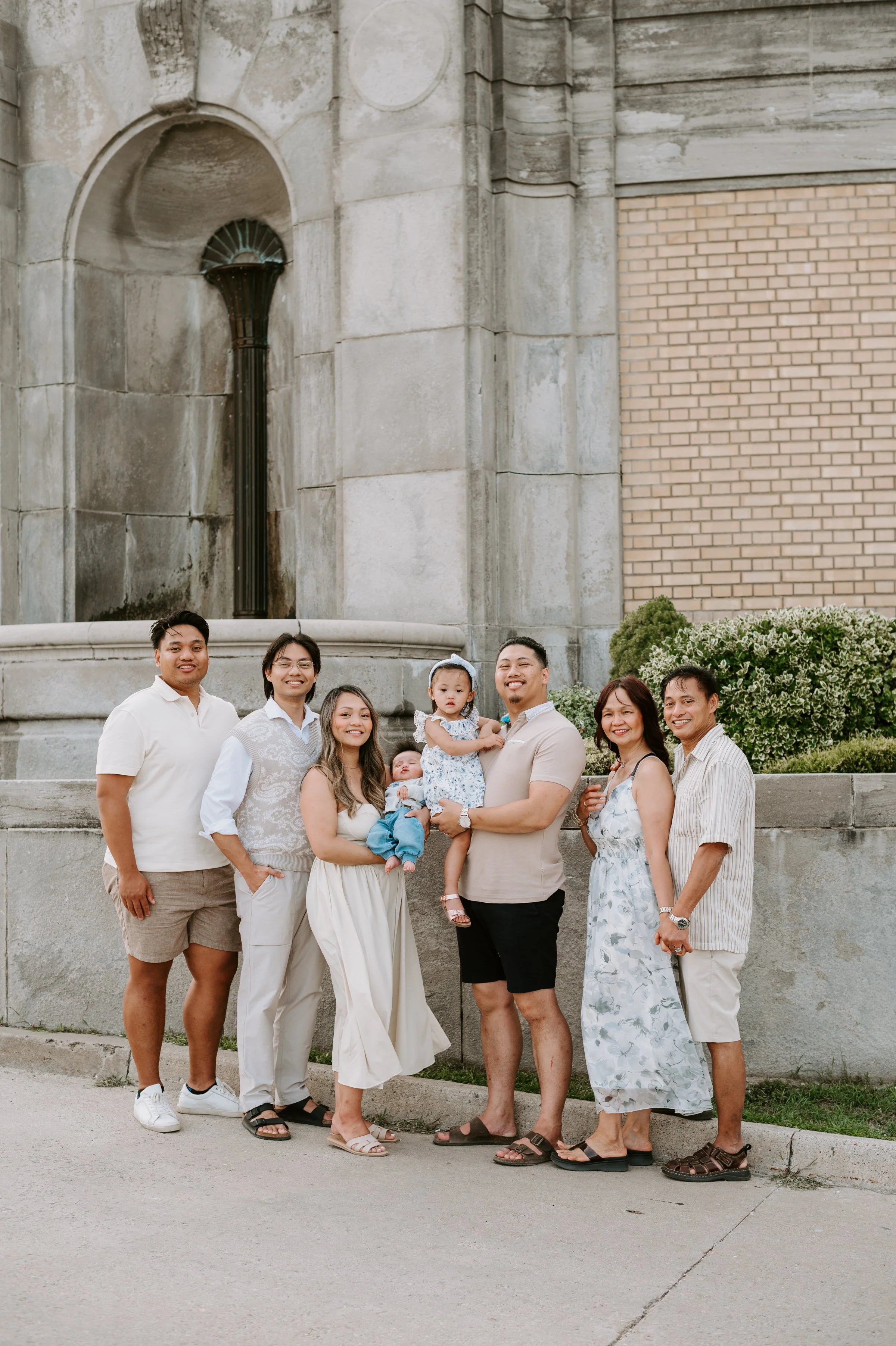 Multi-generational family photo session at R.C Harris Water Treatment Plant