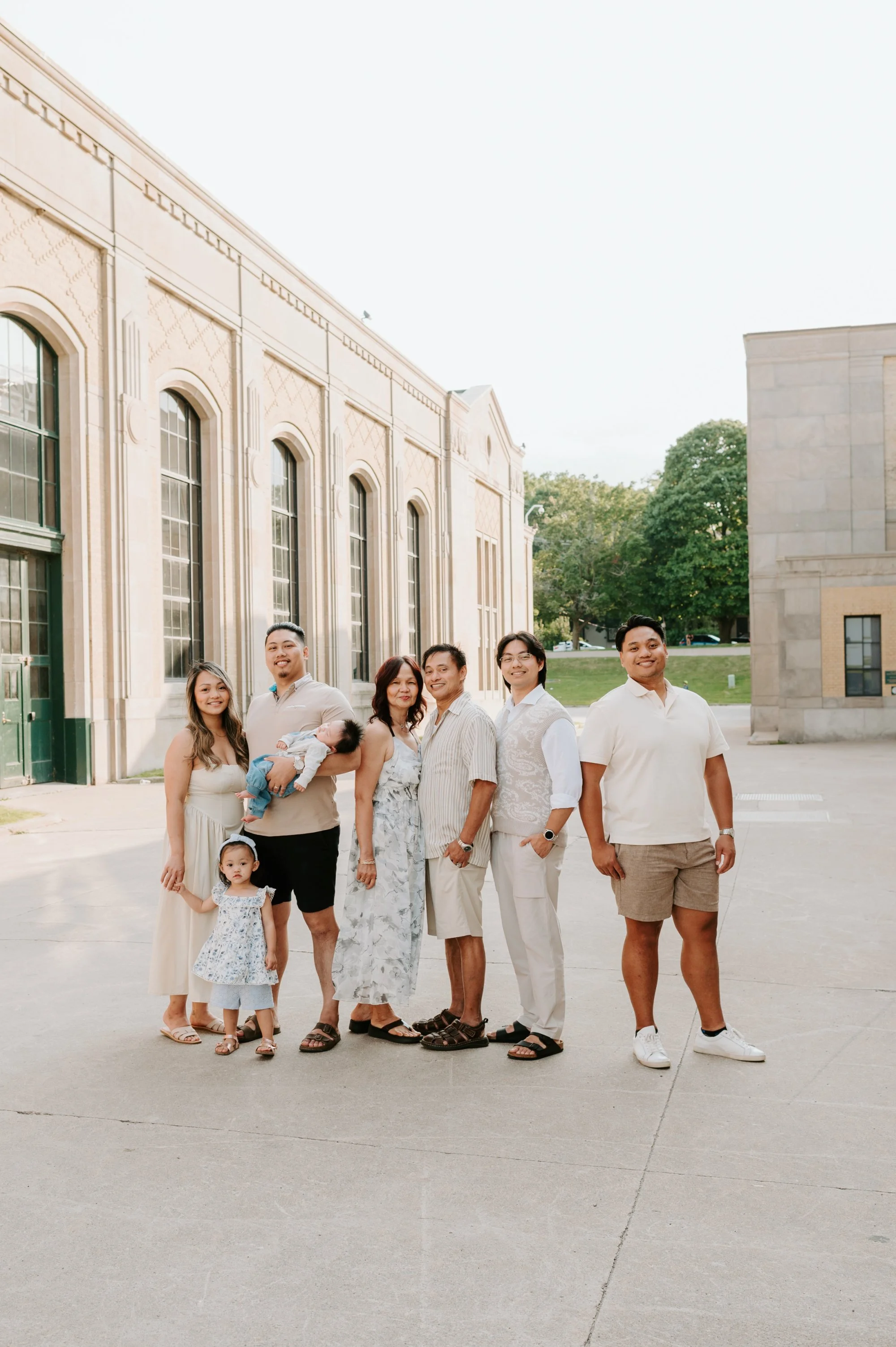 Multi-generational family photo session at R.C Harris Water Treatment Plant