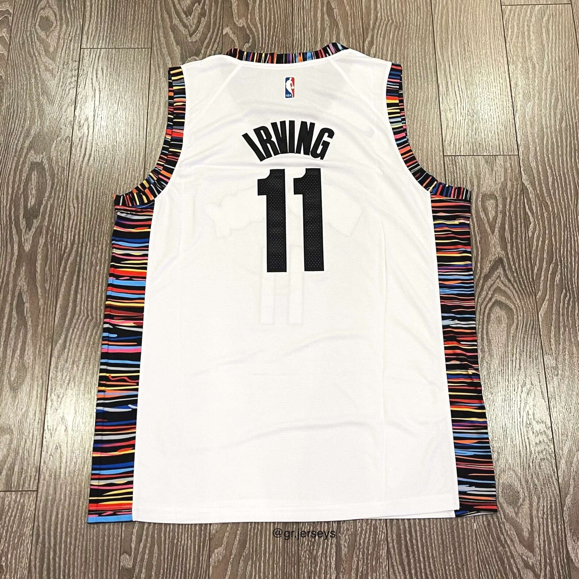 Kyrie Irving Brooklyn Nets 11 BedStuy City White — GR Jerseys