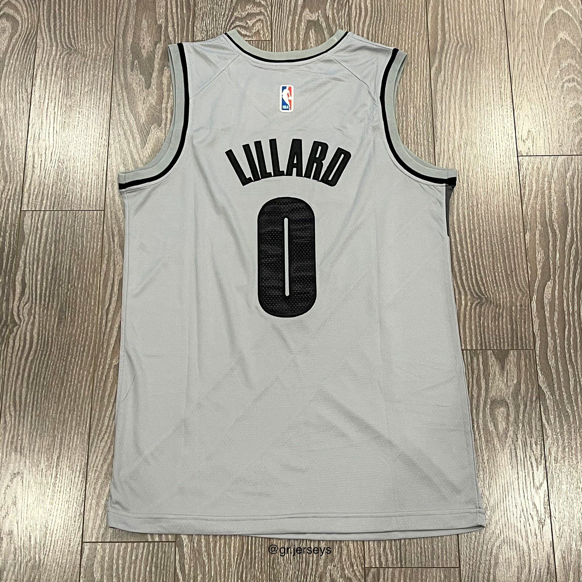 Portland Trail Blazers Lillard 0 Jersey Earned Edition Basketball Shirt  Gray 2021