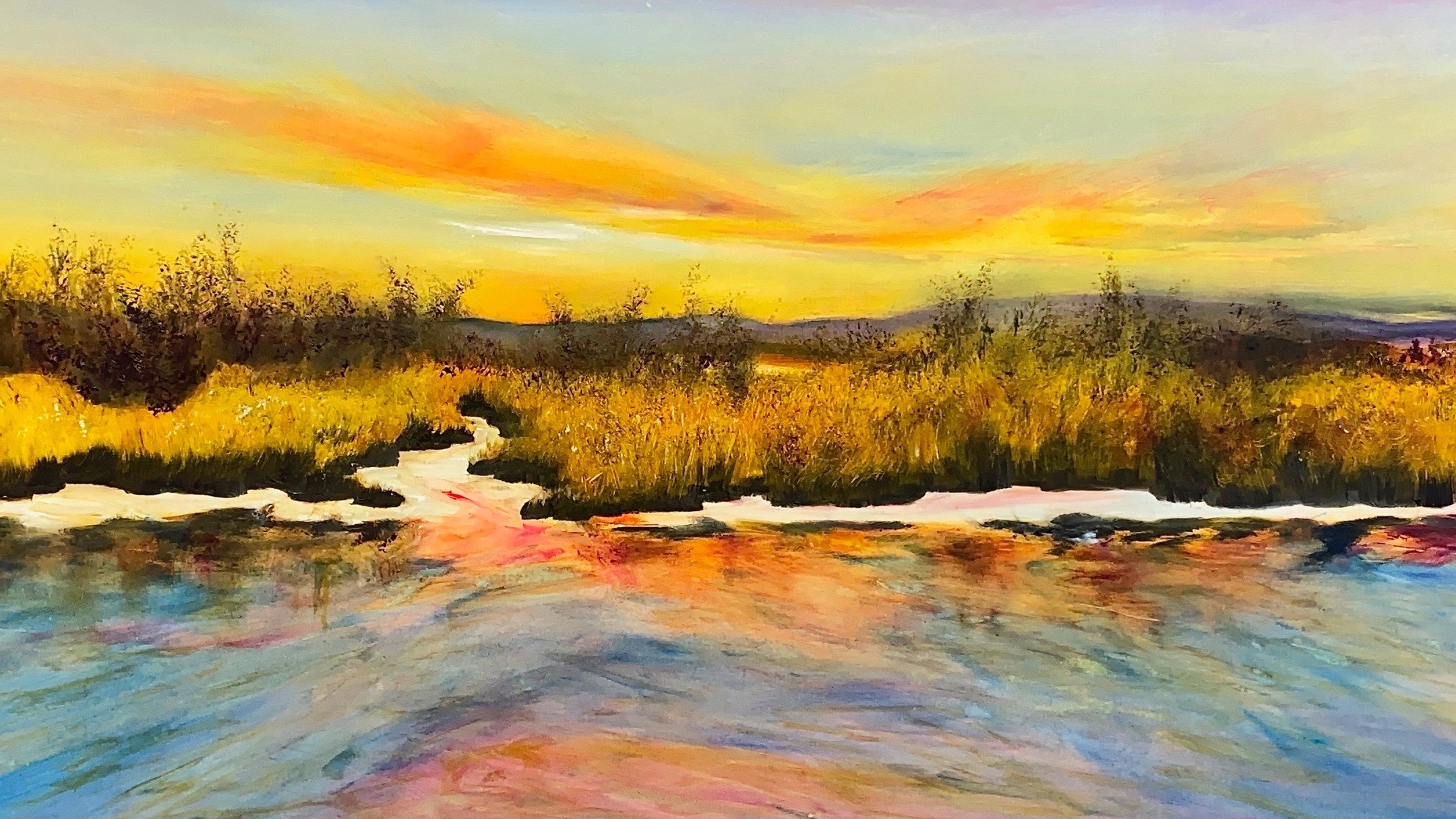 Recent landscape paintings. I can't stop painting the slough at the end of my street, at the intersection of the Beaverhead River in Twin Bridges, Montana. #Beaverheadriver #landscapepainting #montanaart #montanamoment #contemporarylandscapepainting 