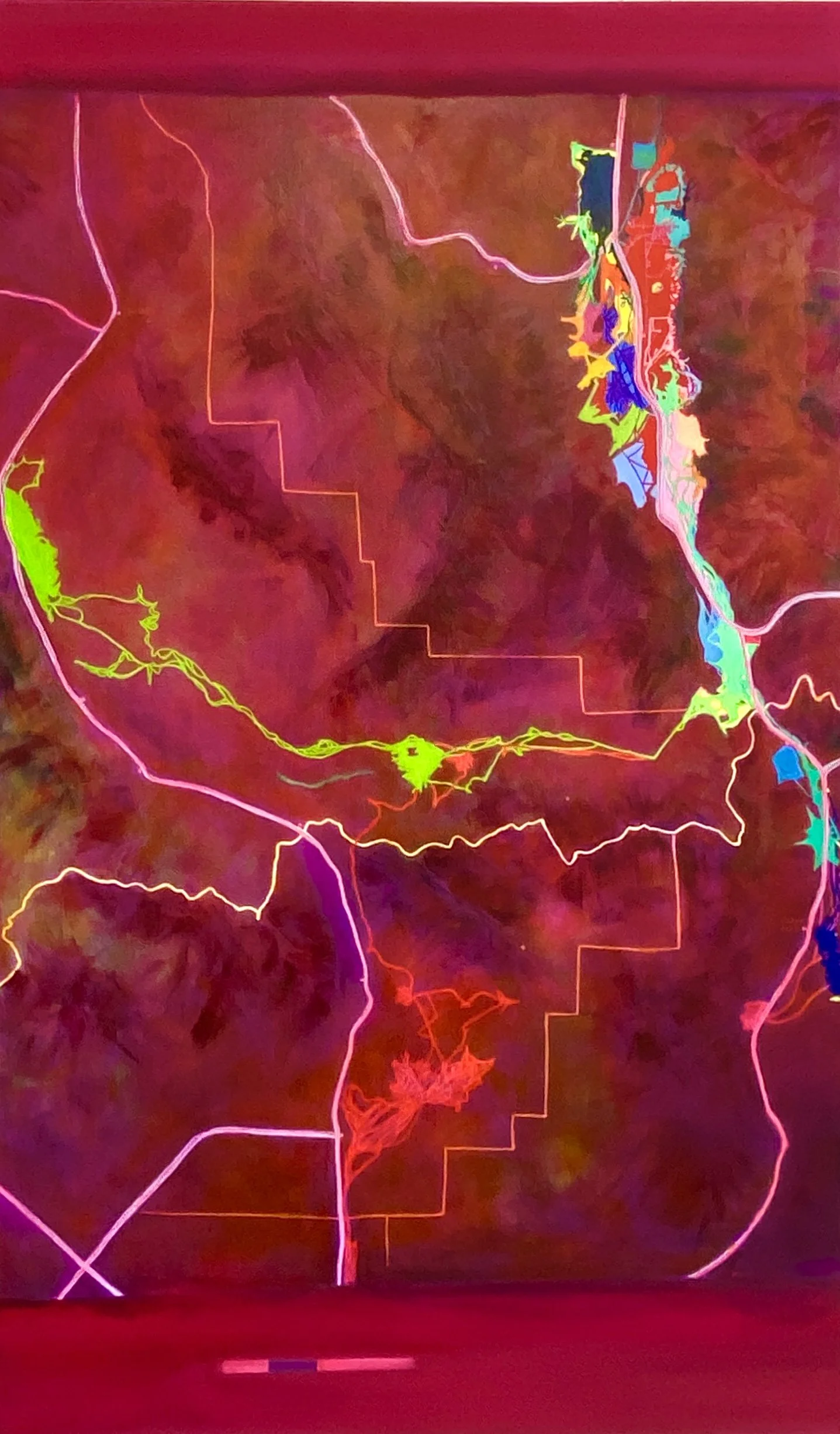 Madison Valley Pronghorn: Neon Terra - Oil on Canvas 60" x 36"
