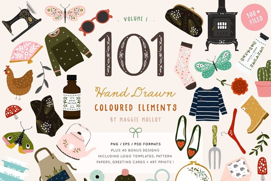 Copia de Copia de 101 Hand Drawn Colour Elements