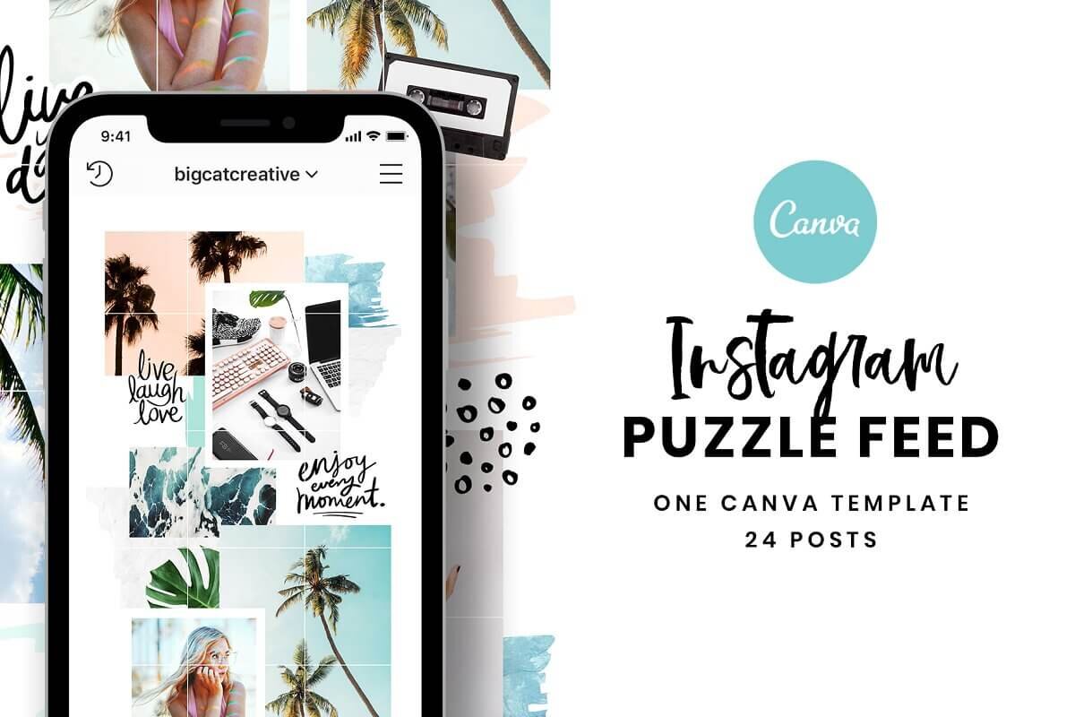 Instagram Puzzle Feed Template