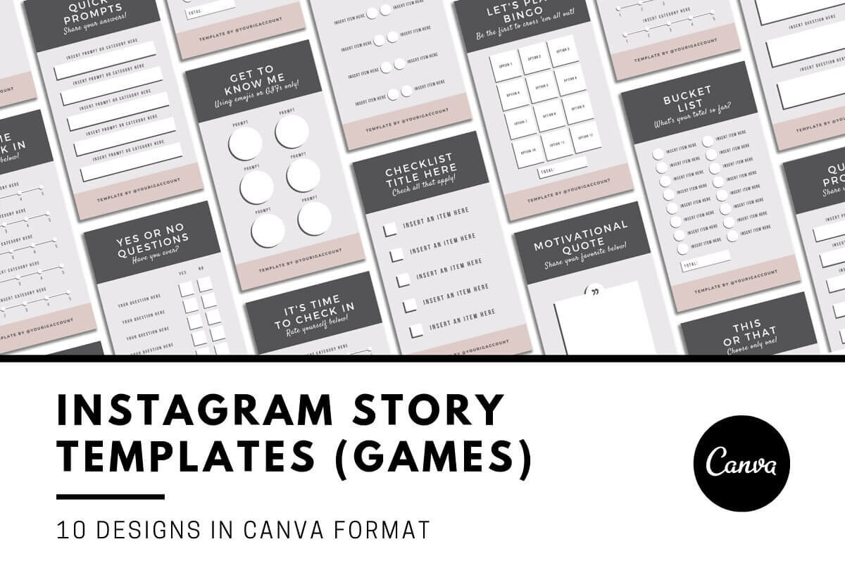 Instagram Story Games Template Canva