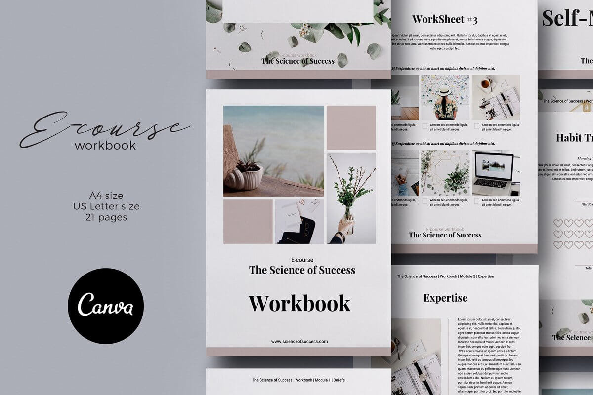 Canva E-course Workbook Template