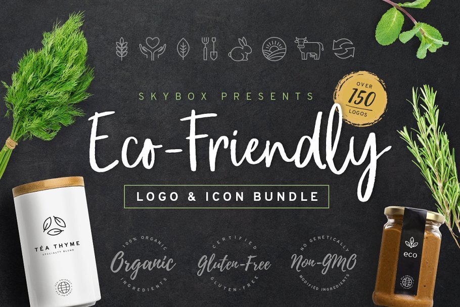 Copia de Eco-Friendly Logo &amp; Icon Bundle