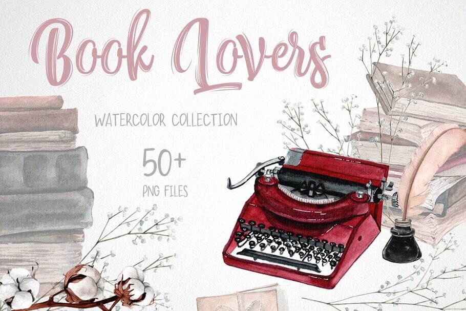 Copia de Book Lovers - watercolor set