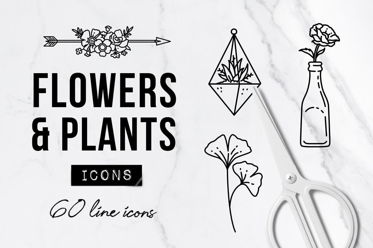 Copia de 60 Plant &amp; Floral Icons - Flower