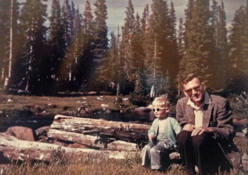 Ralph as a child with his father Gus