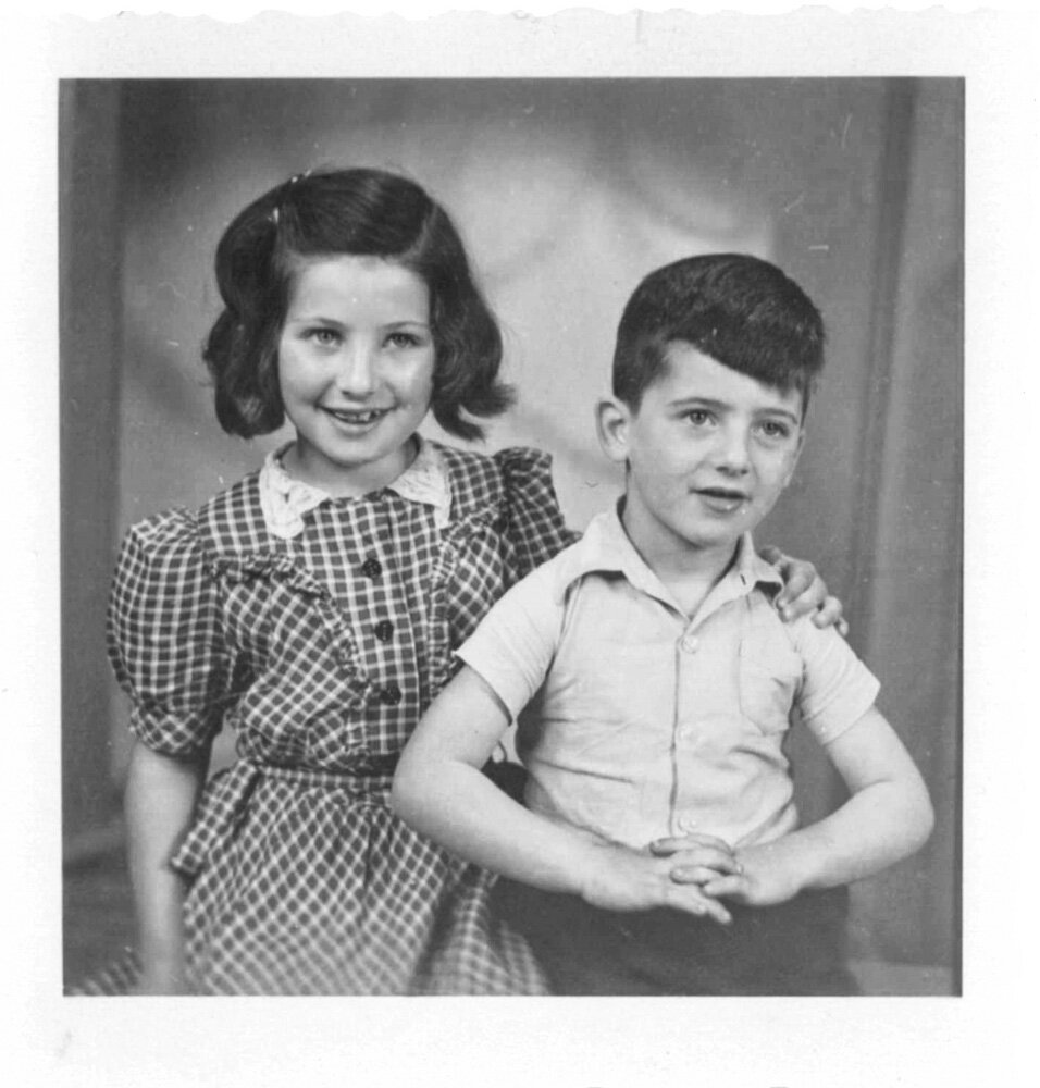Gershon and his birth sister Rita after his placement with Jewish foster parents