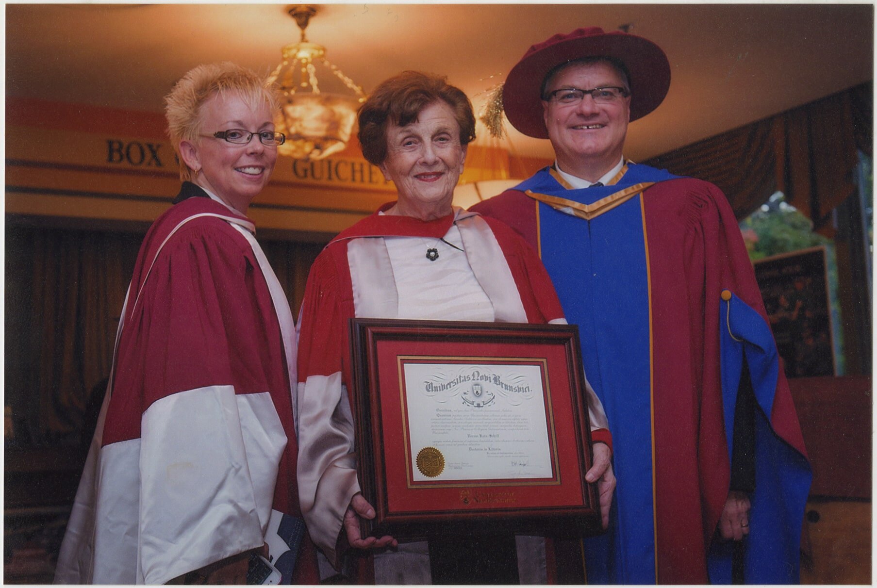 Vera receiving honorary doctorate degree, Thompson Rivers University