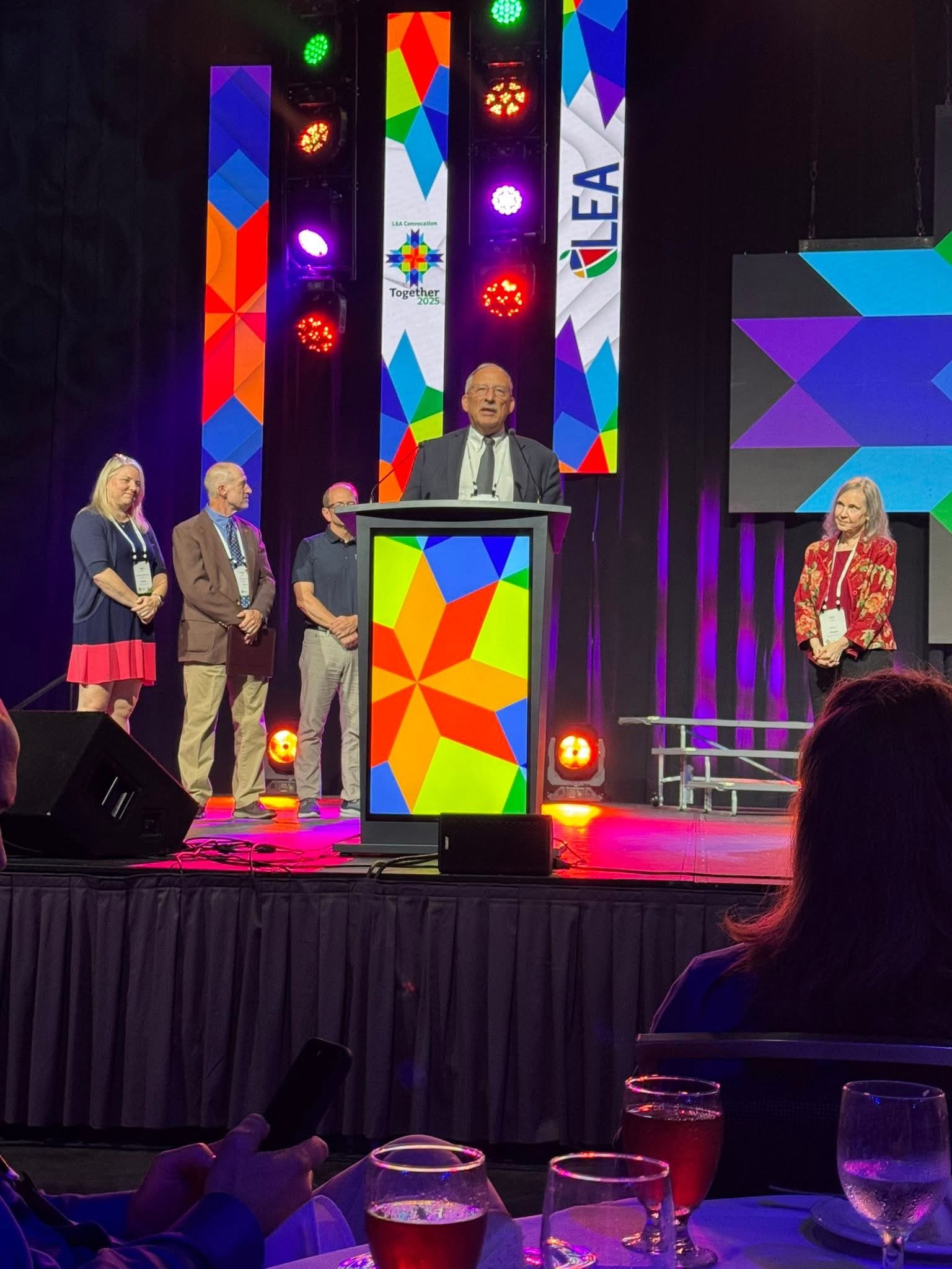 LED podium adds an extra “pop” to your stage. 