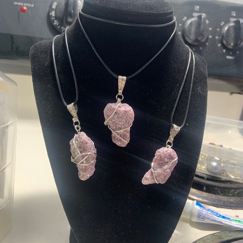 Crystal Rose Quartz Crystal Necklaces Pendants Set Spiritual - Temu
