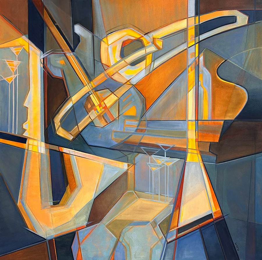 Golden Harmony - 48" x 48"