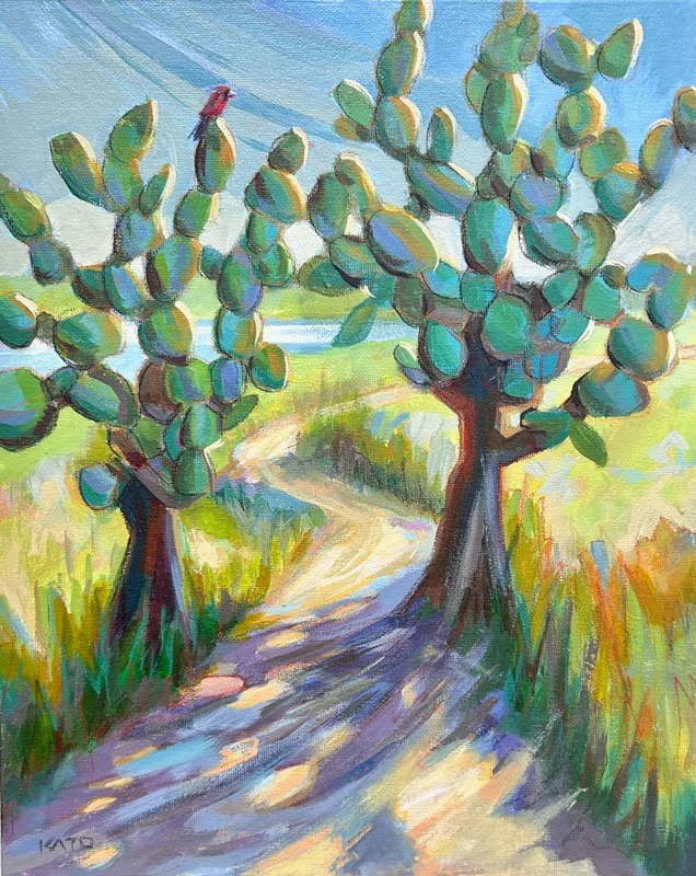 A Stroll in the Charco – 13.75" x 11" – Acrylic