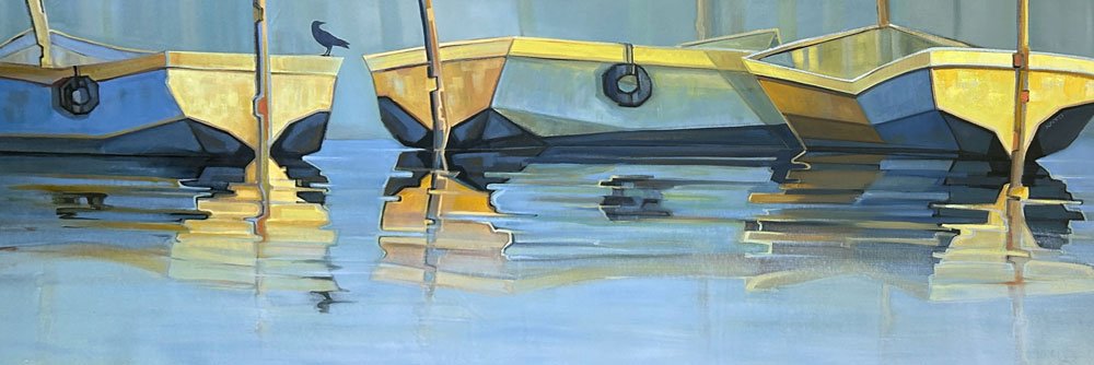 The Stillness Between Departures – 24" x 72" – Oil on Canvas