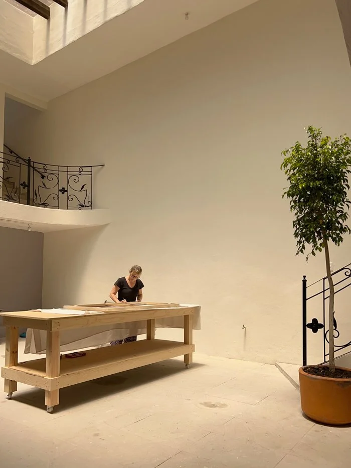 Atrium and large artwork workspace