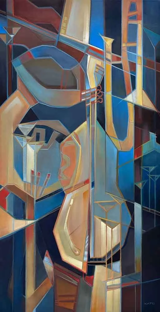 Melodic Fusion – 48" x 24" – Oil on Canvas