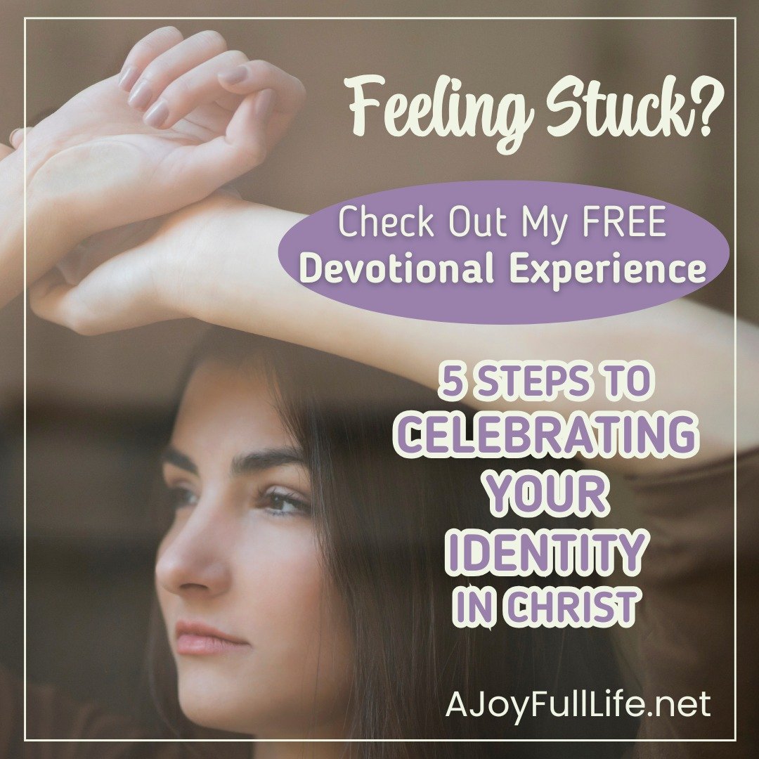 Enjoy biblical truth through a creative process as I walk you through 5 Steps to Celebrating Your Identity in Christ! In this FREE VIDEO Devotional Experience, you can make a visual testimony of how God sees you! Check it out at AJoyFullLife.net or r
