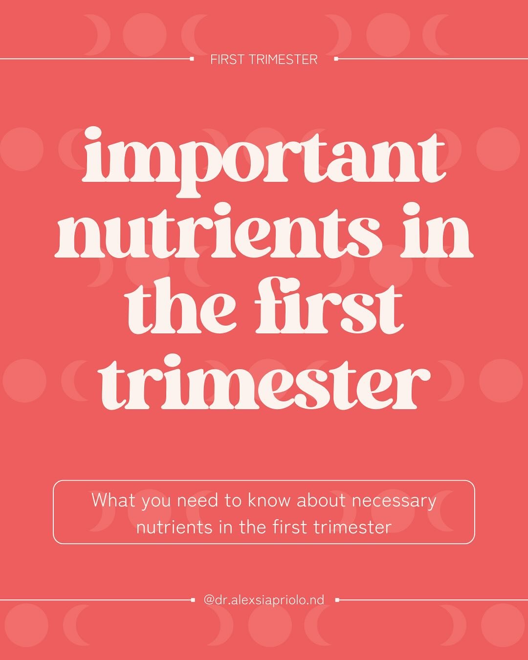 Usually, as soon as someone discovers they&rsquo;re pregnant, they&rsquo;ll try to determine (a) if the prenatal they&rsquo;re taking is sufficient and (b) if they need to take anything else. 

In my first trimester prenatal nutrition appointment, I&