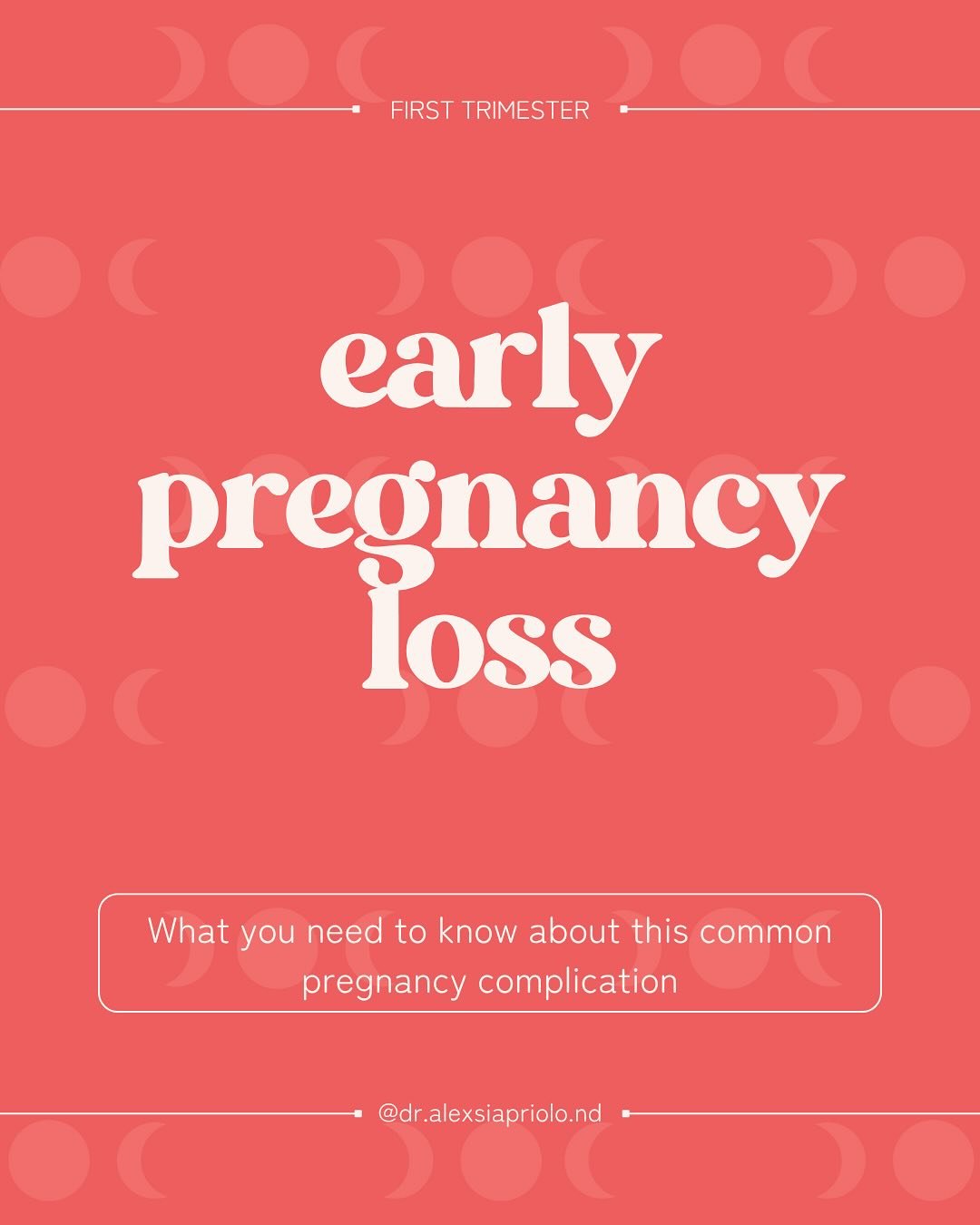Early pregnancy loss is common, even if very few people discuss it. 1 in 5 pregnancies results in a miscarriage, with over 80% of losses happening in the first trimester. 

Here&rsquo;s what you need to know about pregnancy loss. More info can be fou