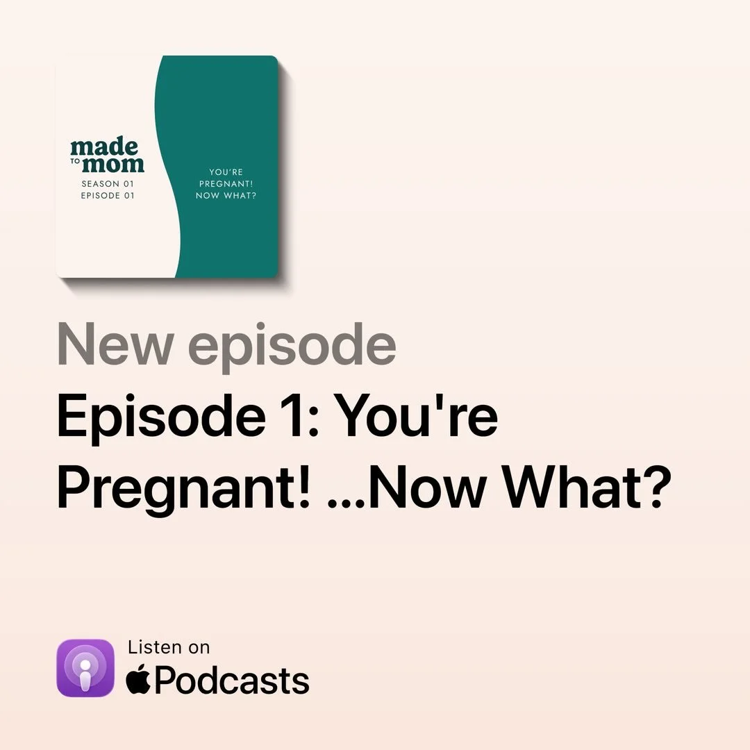 Episode 1 of the Made to Mom podcast is live! 

Finding out you&rsquo;re pregnant can bring excitement, overwhelm, and a hundred questions all at once. In this episode, we walk through what to focus on in early pregnancy - from first appointments and