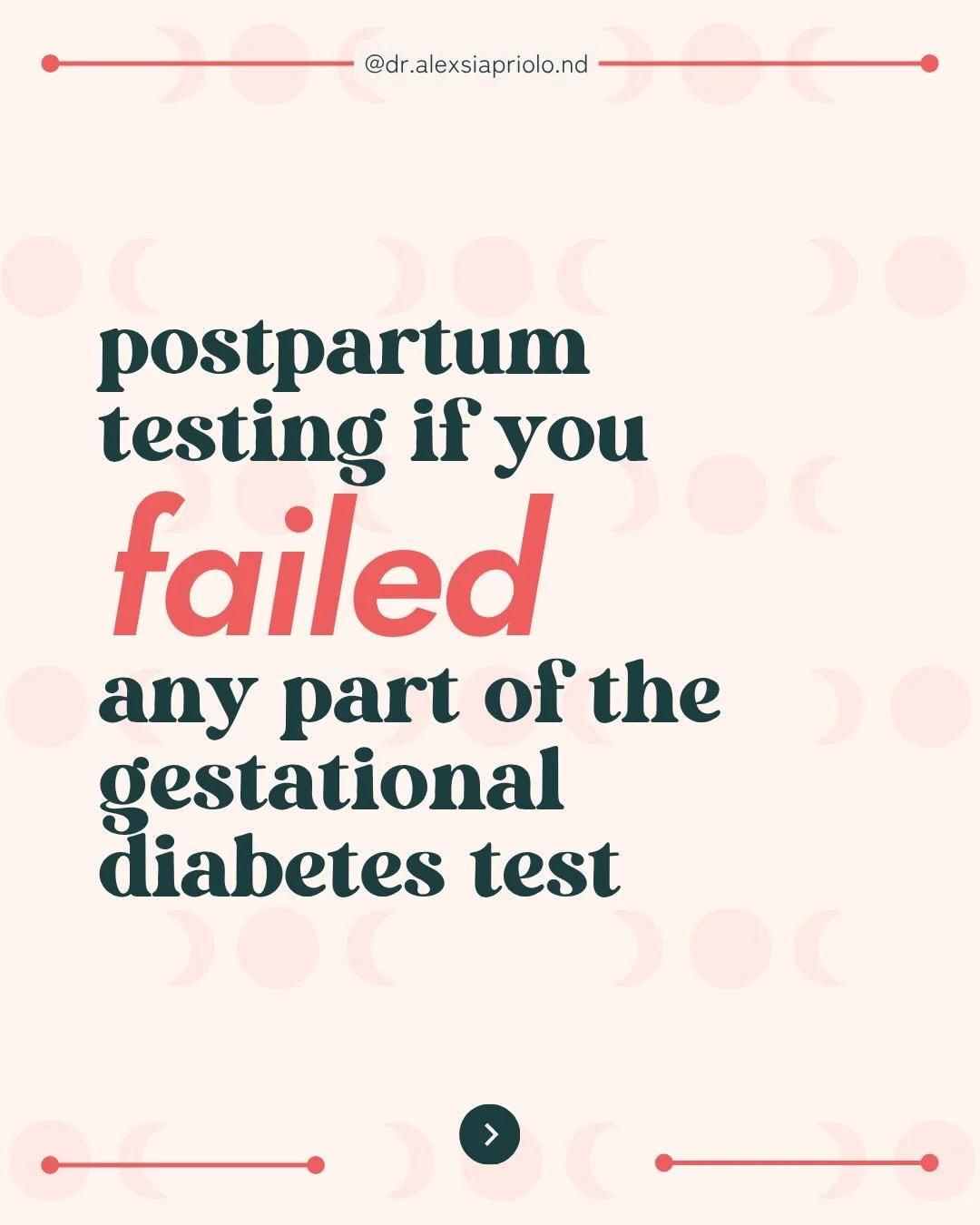 As you make the transition from prenatal care back to primary care, you can&rsquo;t just pretend that the gestational diabetes test that you failed didn&rsquo;t mean anything. 

Your risk of developing type 2 diabetes and cardiovascular disease incre