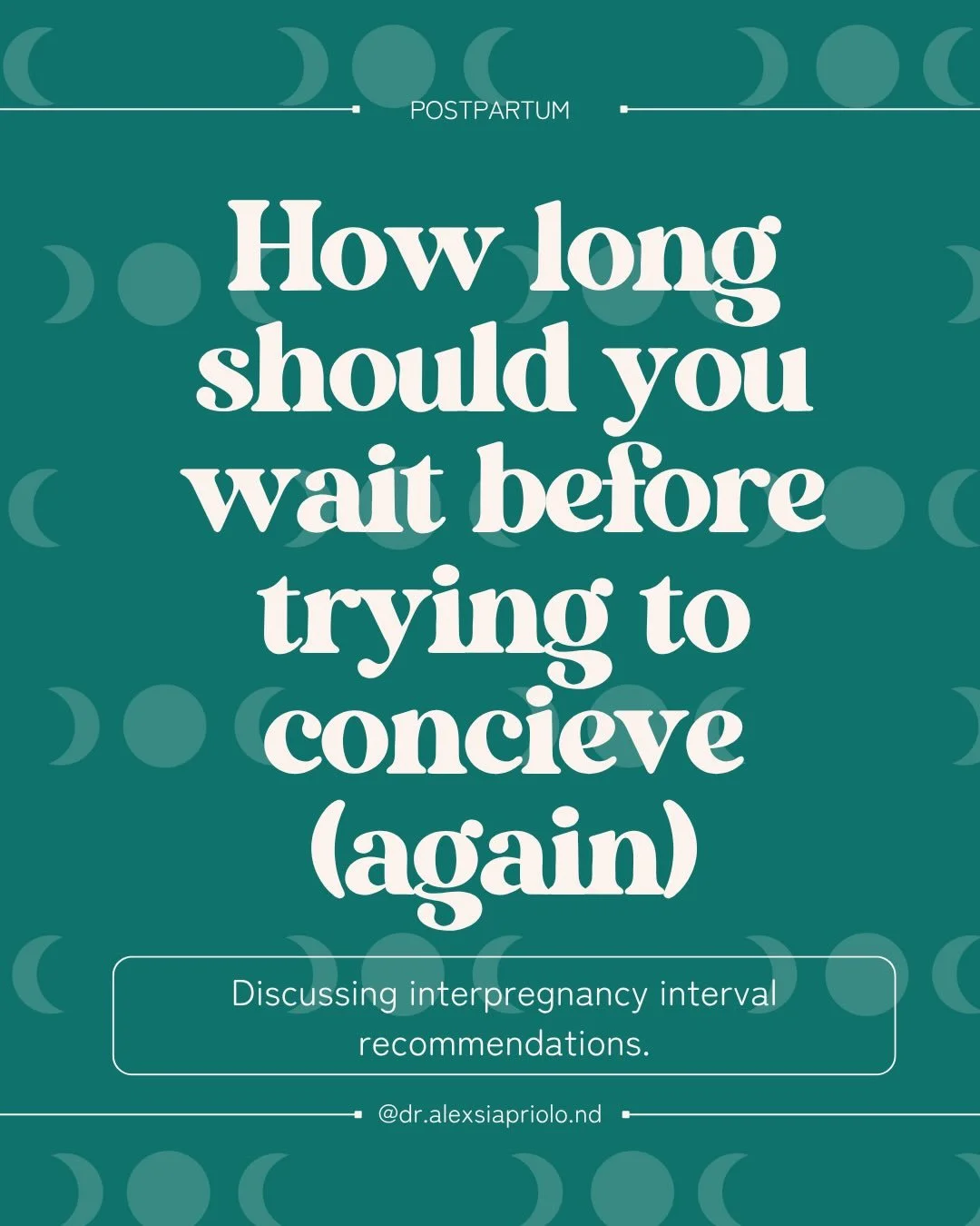 I remember being wheeled into recovery after my cesarean birth and the OB called out &ldquo;don&rsquo;t come back for another 18 months&rdquo; 🤨

At my discharge appointment with my midwife, she asked me what my plans for future contraception were, 