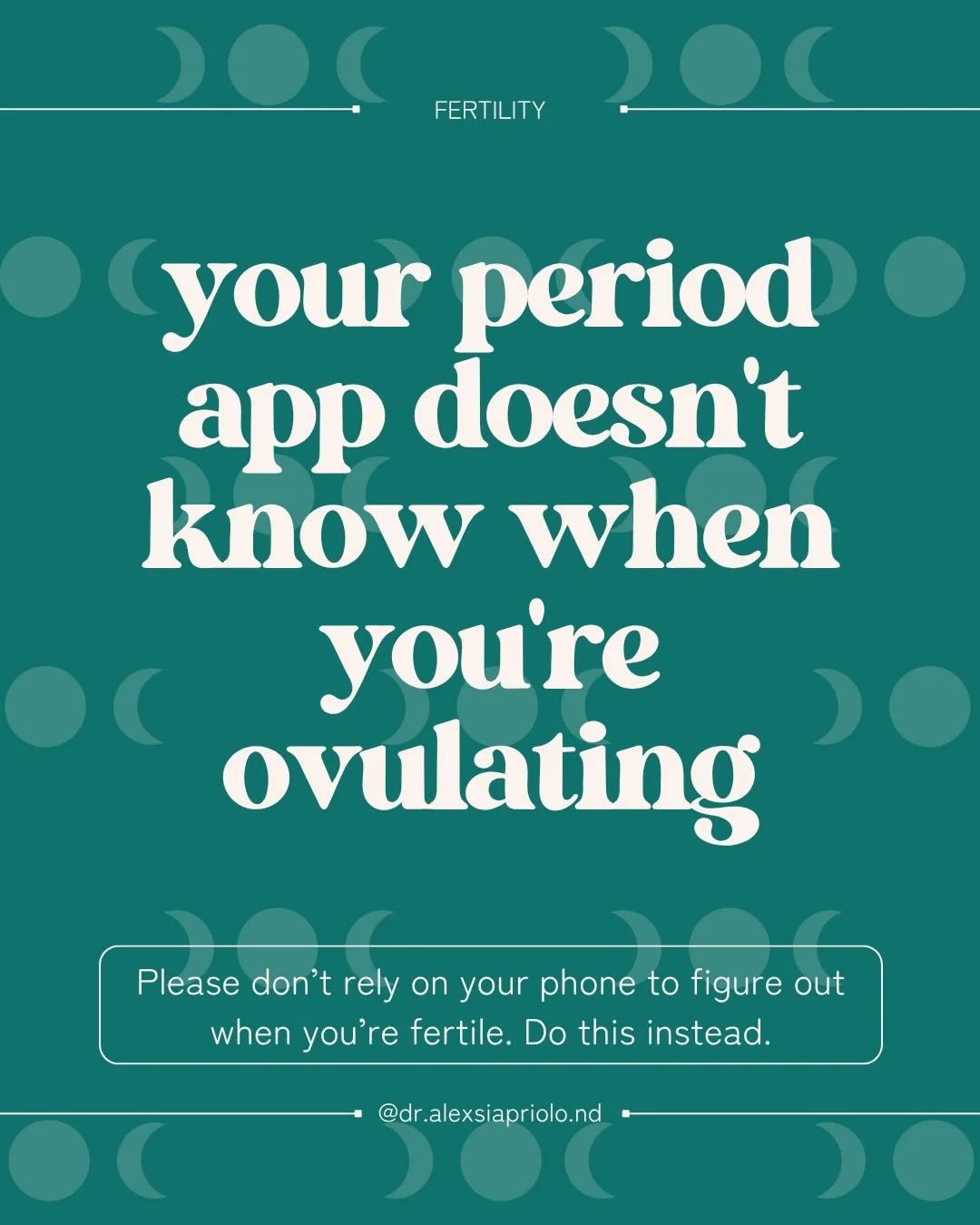 Your period app can tell you a lot. But it can&rsquo;t tell you if and when your body ovulates. If you don&rsquo;t ovulate, you don&rsquo;t release an egg that has the potential to be fertilized. 

This is why you should consider tracking cervical fl