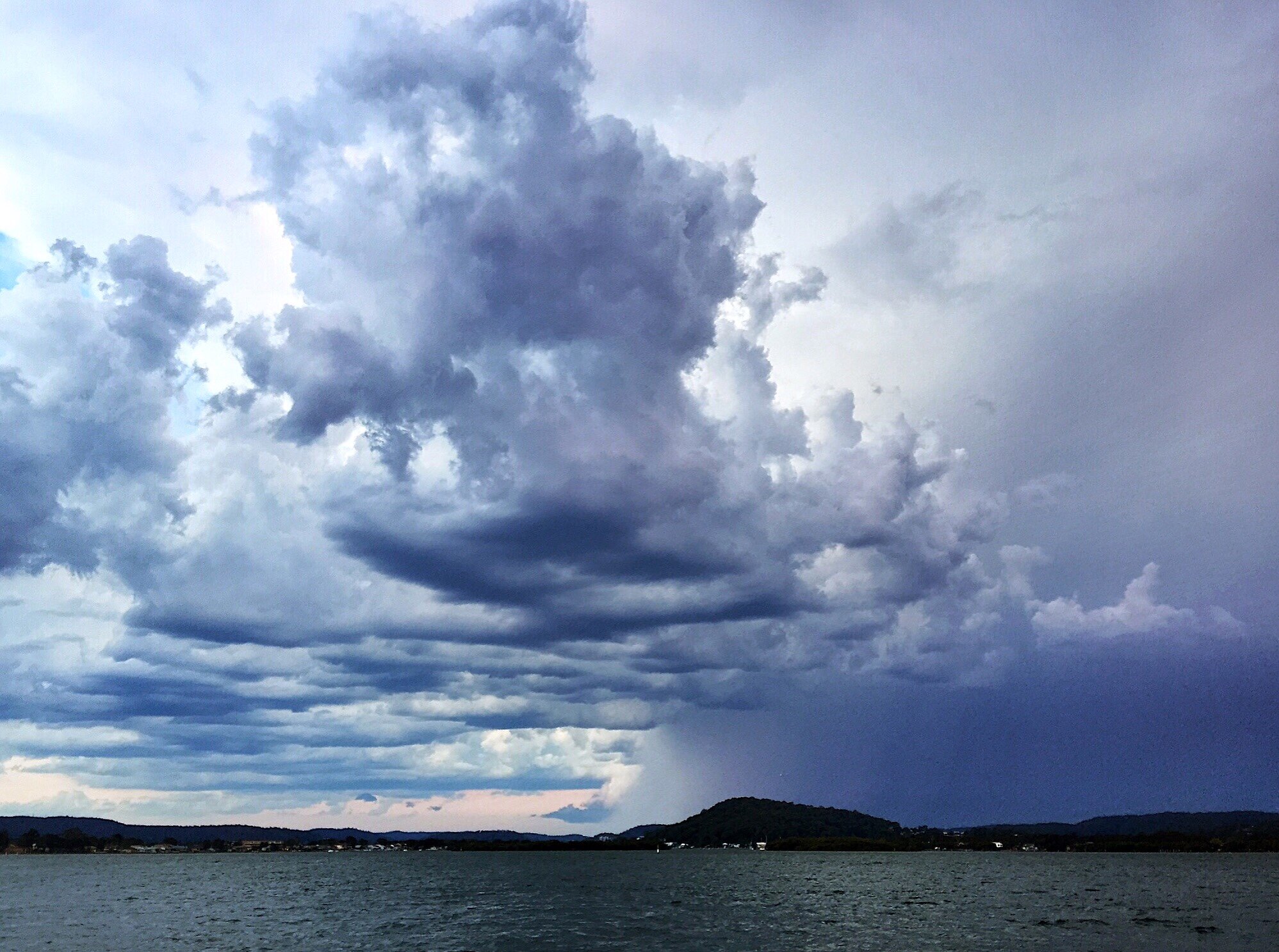 Storm over Woy Woy Bay. Blackwall, NSW