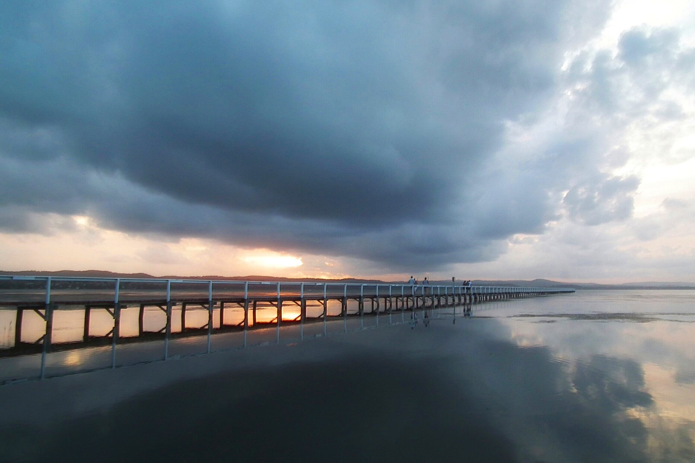 Long Jetty and stormy sunset. Long Jetty, NSW