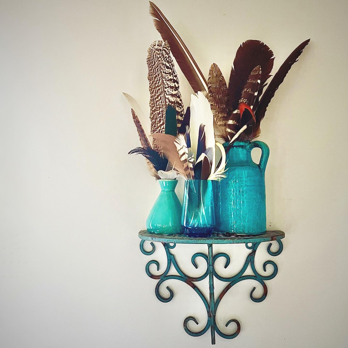 🩵 + 🪶 #sundayshelfie 

#turquoise #feathers #makers_space_dunedoo
#studioonwhiteley