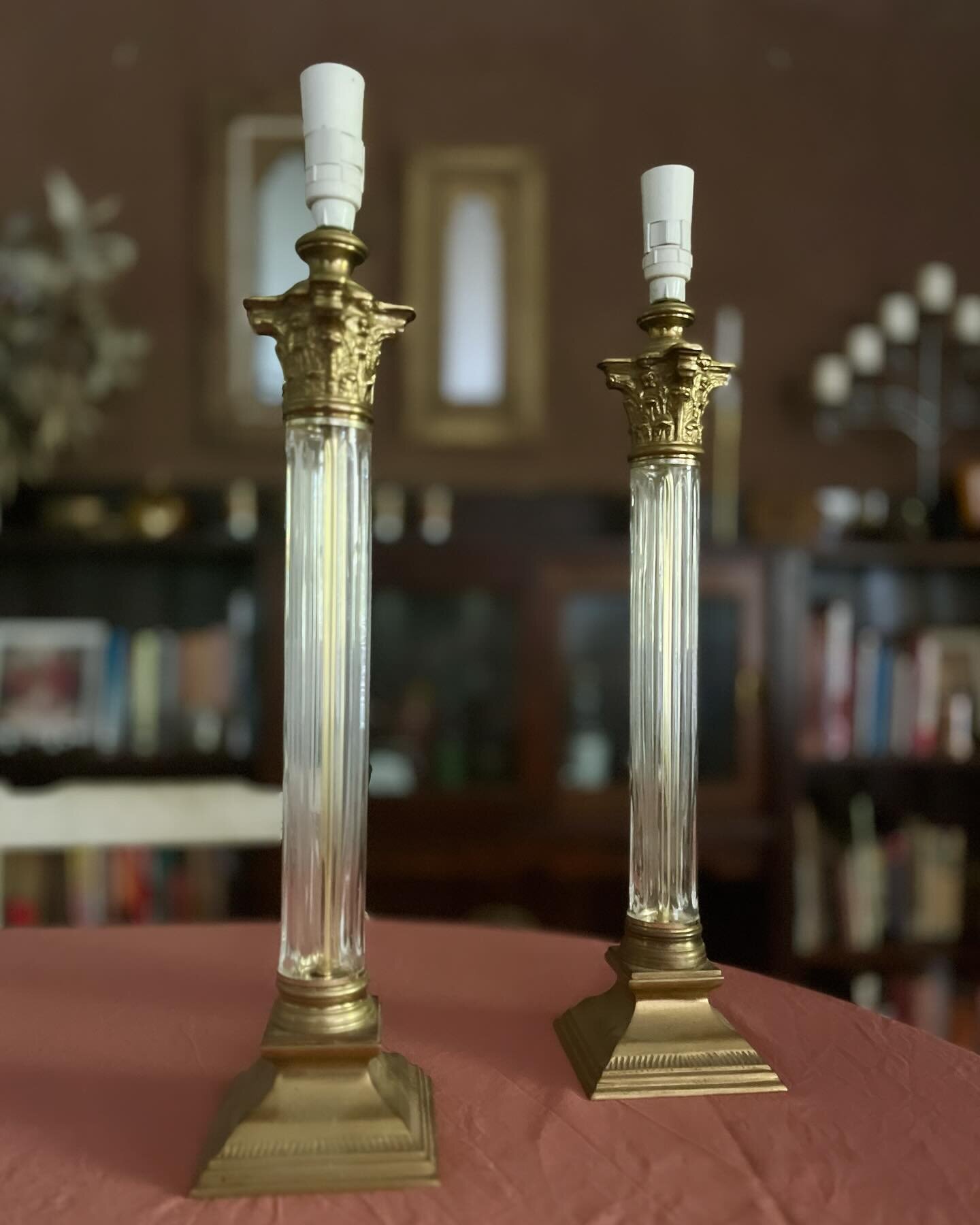 Watch this space, for 2024&rsquo;s first revamp that lamp project! 

Aren&rsquo;t they stunning? I don&rsquo;t think this pair of classic lamp bases need much revamping, but they do need some lovely new shades. They are brass, and those columns are b