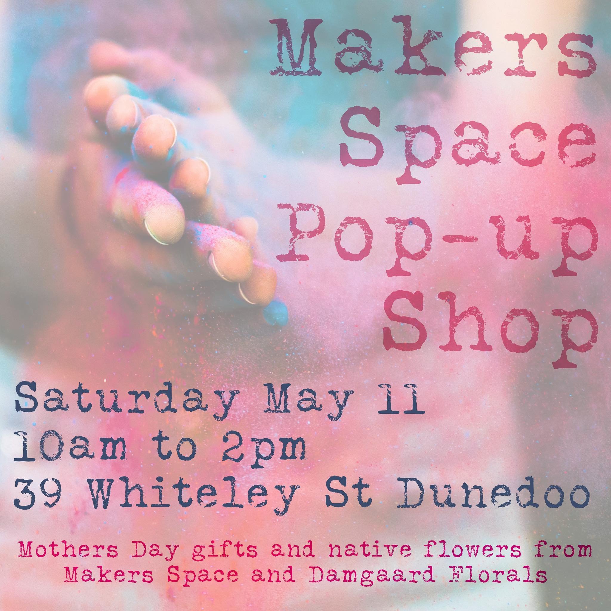 The Made &lsquo;n&rsquo; Grown Market is cancelled 😞 due to predicted rain ☔️ but you can still get a range of Mothers Day gifts and beautiful flowers at Makers Space Pop-up Shop, on Saturday. 

Anne will have handmade and artisan products for sale,