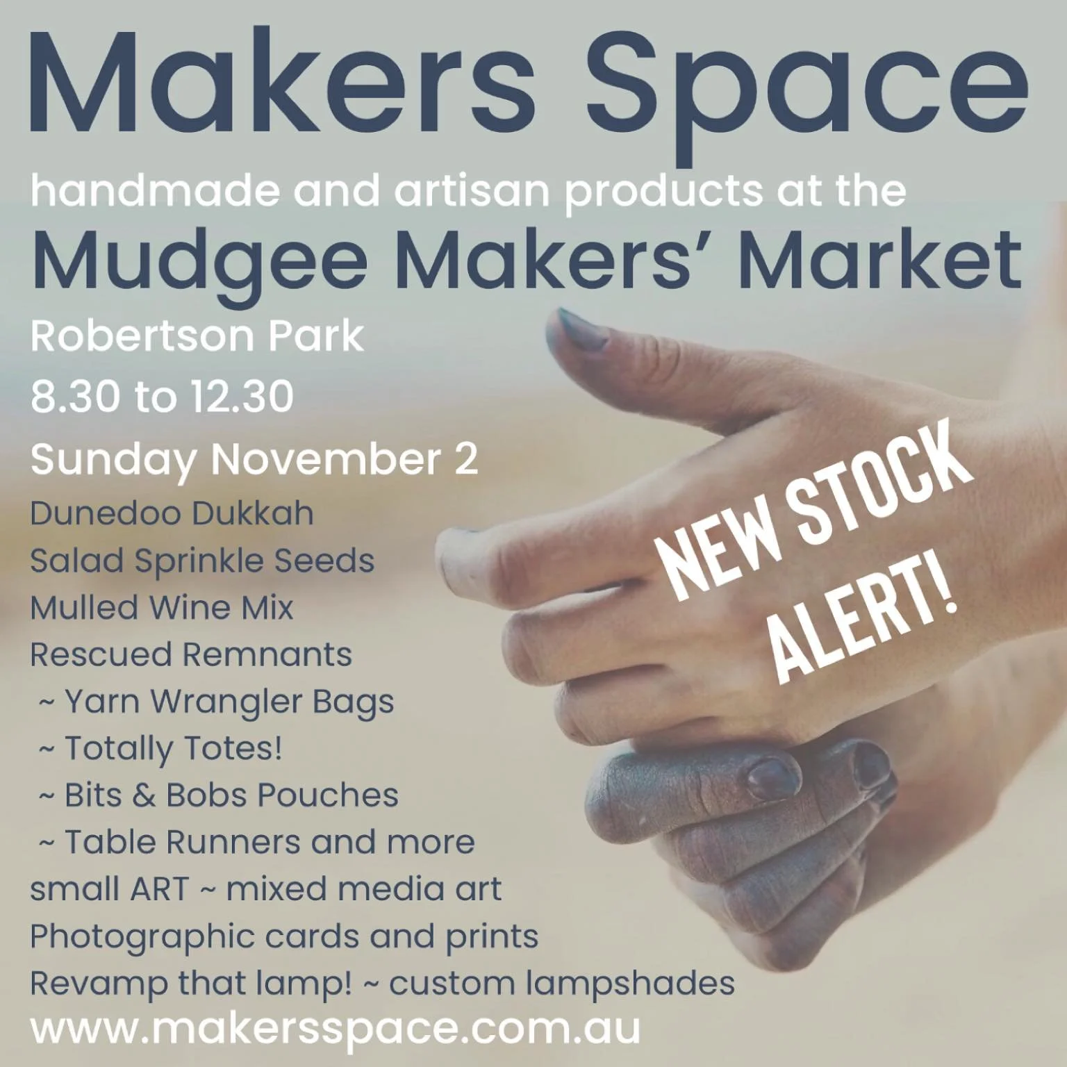 It&rsquo;s never too early to start your Christmas shopping! 

🎅🏼 🛍️ Sunday November 2 🎁🎄 8.30 to 12.30

Makers Space will be @mudgeefarmersmarket, with lots of handmade gift ideas . . . we&rsquo;ll also have new stock of Christmas aprons, table