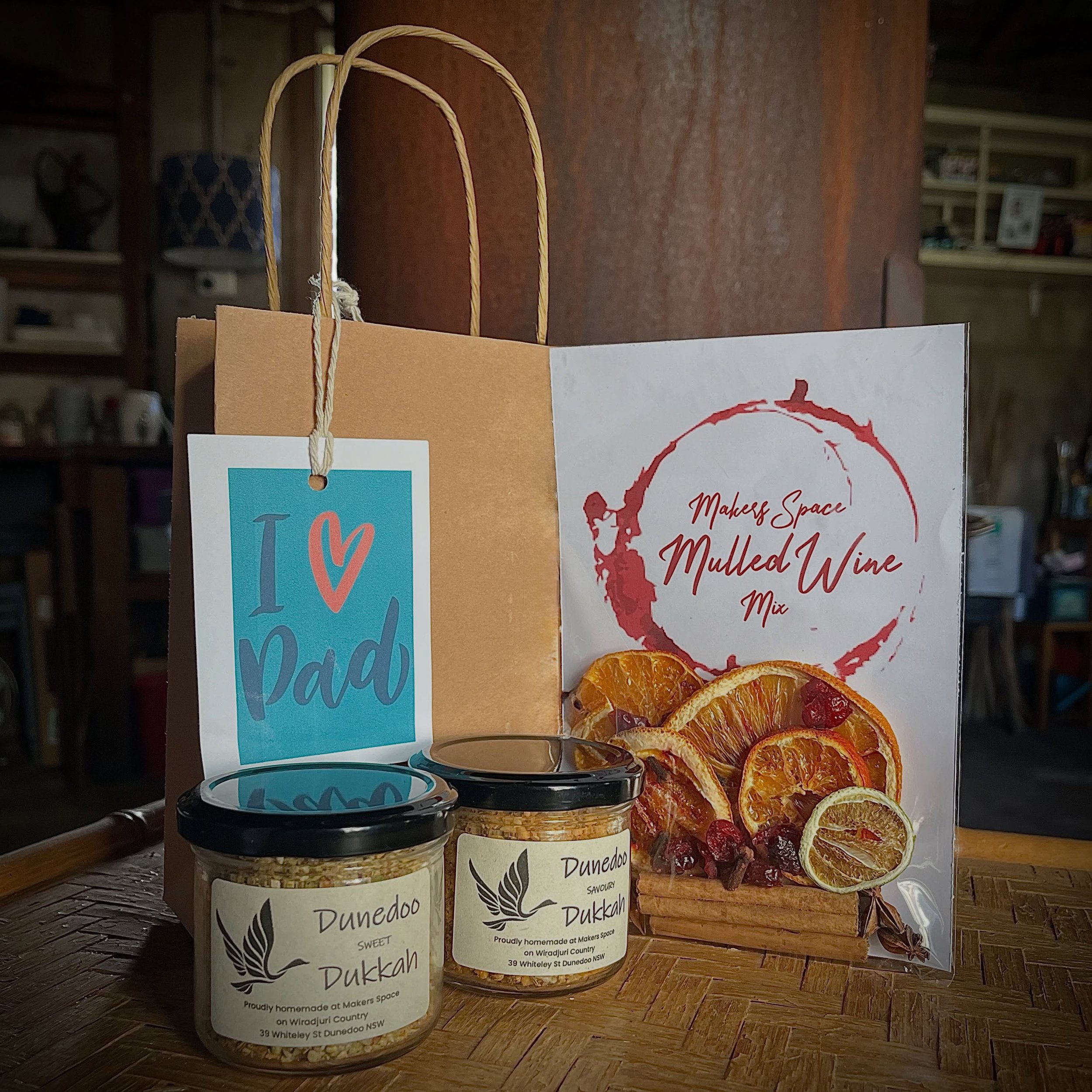 Treat your Dad this weekend with a Father&rsquo;s Day Gift Pack, from Makers Space. You can message Anne to order yours now (pick up or FREE delivery in Dunedoo), or pick one up at the Mudgee Makers Market on Sunday September 6.

Each Gift Pack has o