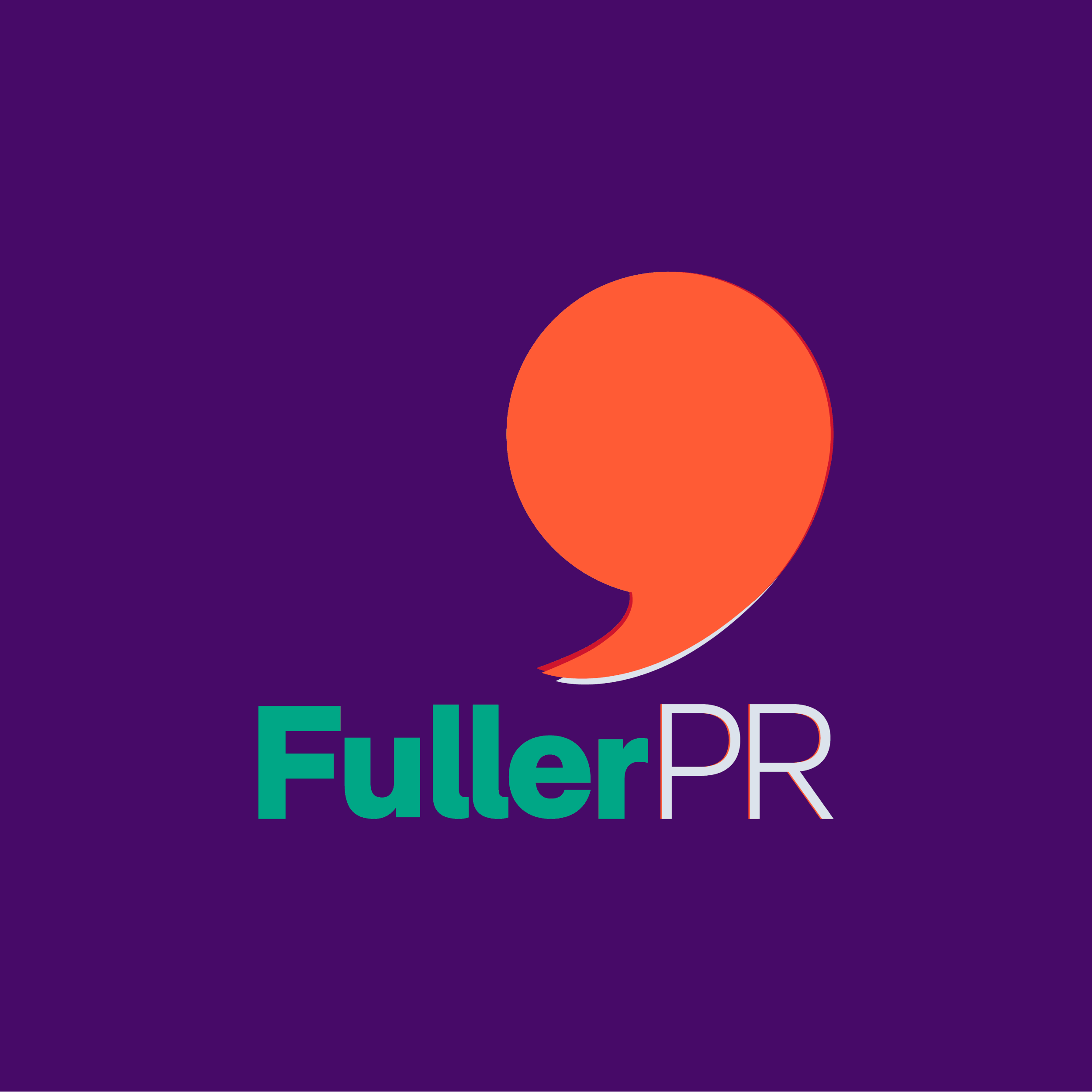 FULLER PR LOGO ON BRAND COLOUR BACKGROUNDS ANIMATION.gif