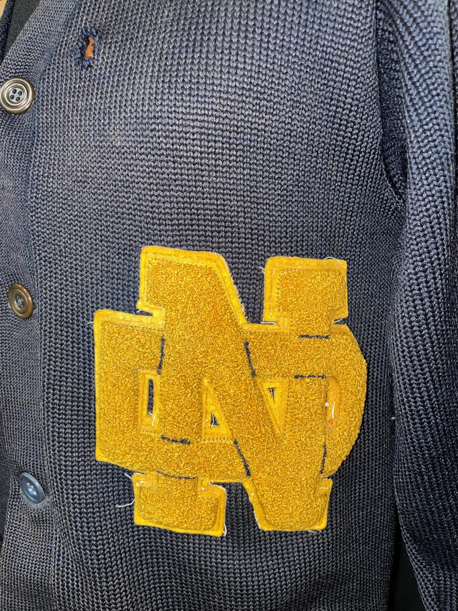 University of Notre Dame Letterman Sweater — Augie's Locker Room