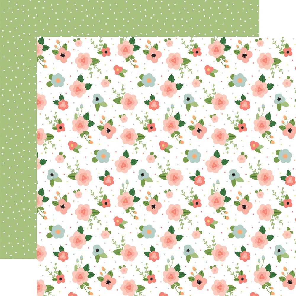 You&Me - You & Me Flowers Scrapbook Paper — Moore Decal & Decor