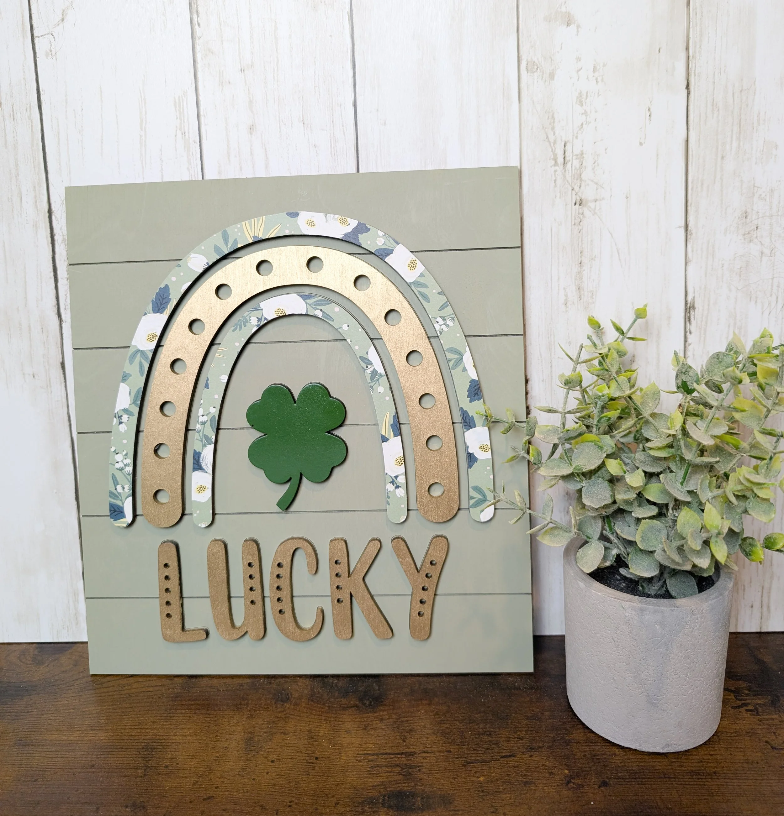 Rainbow Lucky Shamrock Craft Kit Farmhouse
