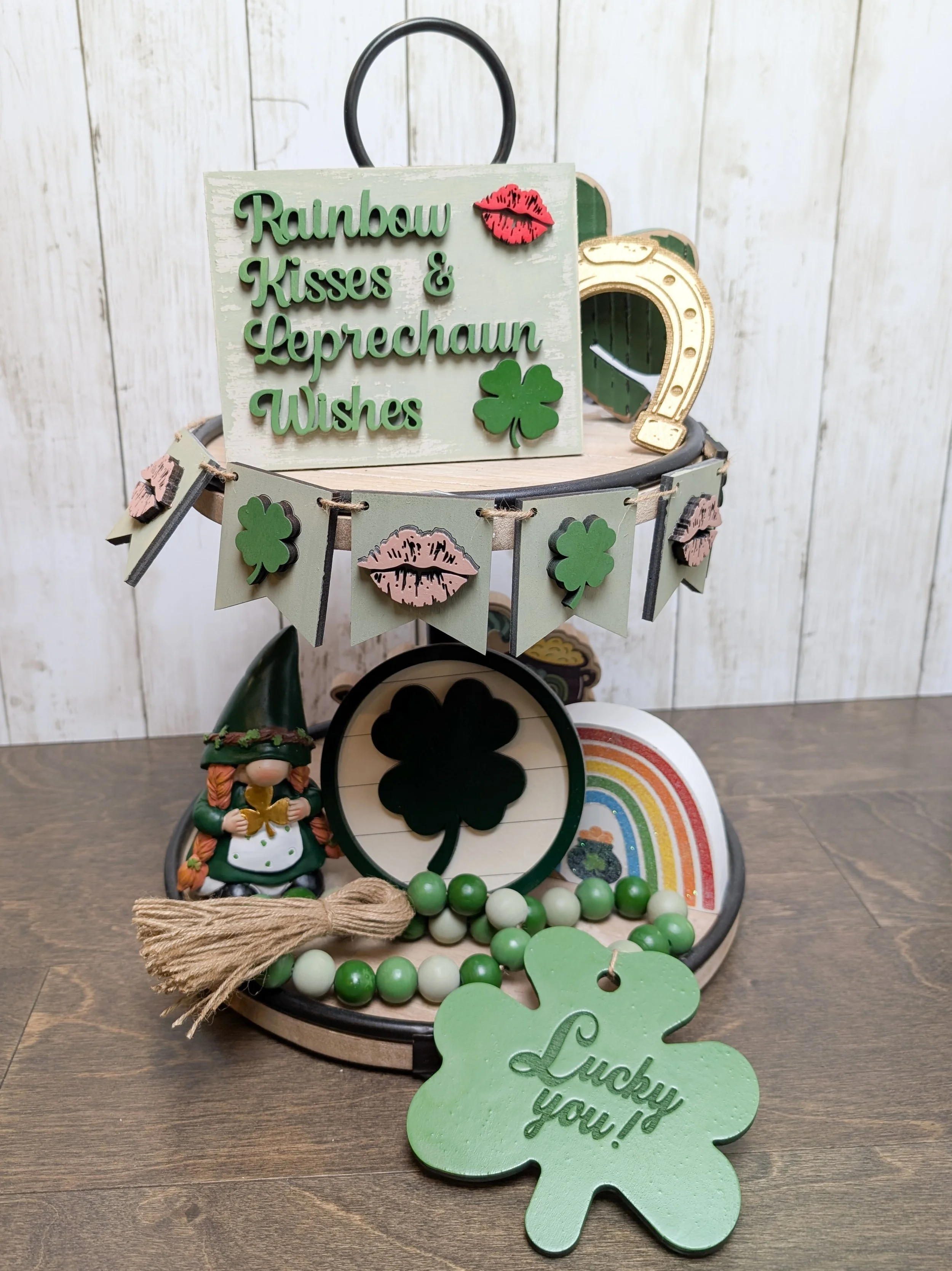 Tiered Tray 5 Piece St. Patrick's Day Decor Craft Kit