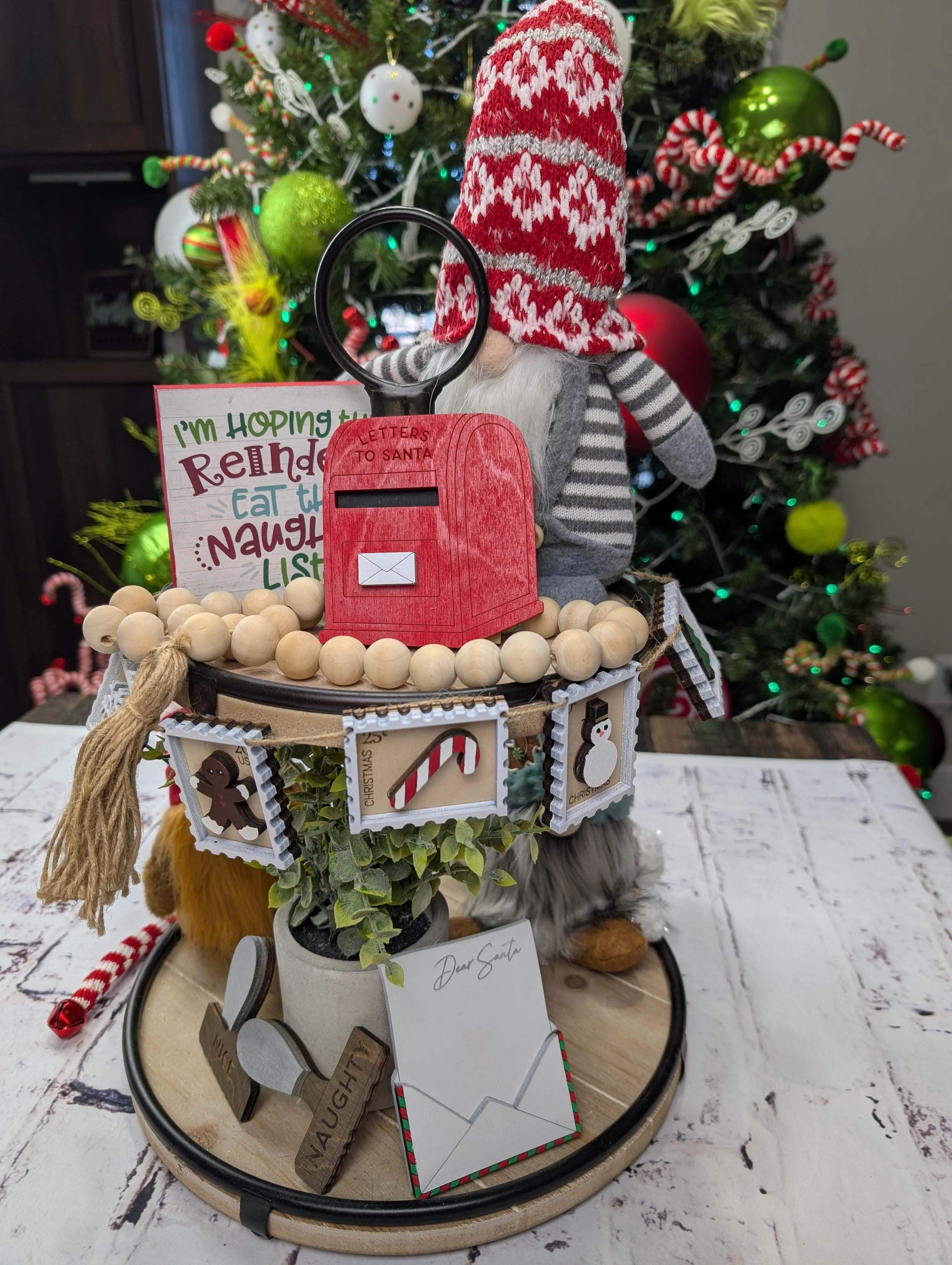 CRAFT KIT-Santa's Mail Tiered Tray 5 Piece Set