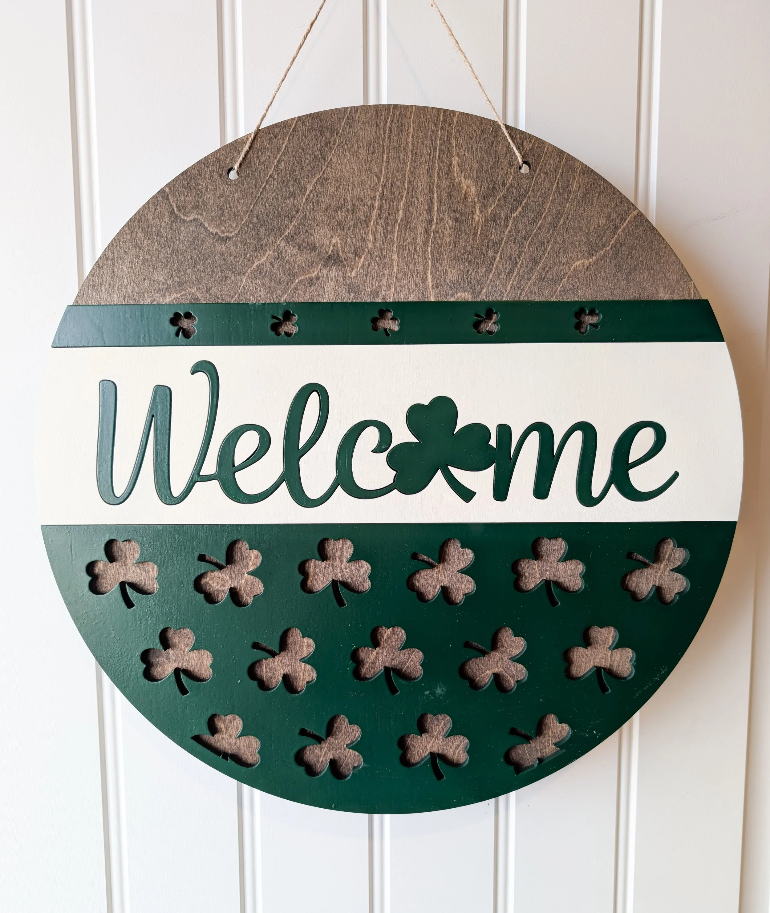 St Patrick's Day Welcome Wreath With Shamrocks Craft Kit