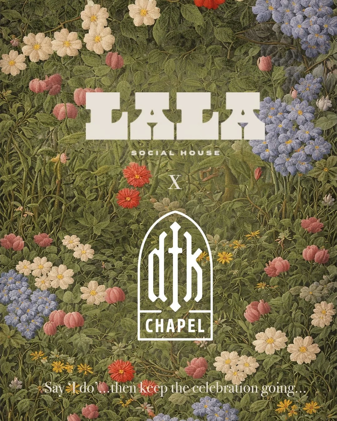 The easiest &ldquo;what&rsquo;s next?&rdquo; after your ceremony 👇🏼

DTK Chapel 🤝🏼 LaLa Social House

✨ 5 minutes away
✨ Beautiful space, incredible food (the kind your guests talk about after)
✨ Private dining + full buyouts
✨ 10% off for our co